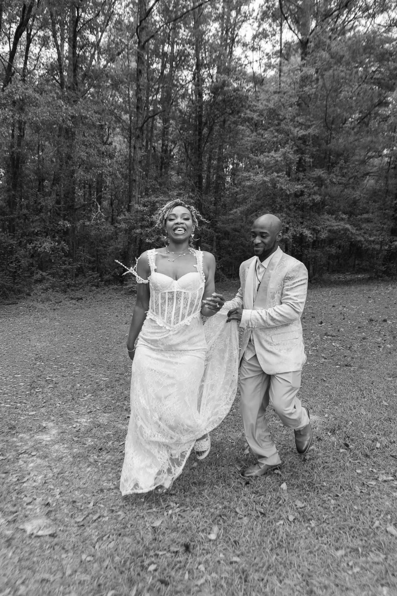 Bride and groom portraits at intimate backyard wedding in Georgia, Kaylin Ross Photography