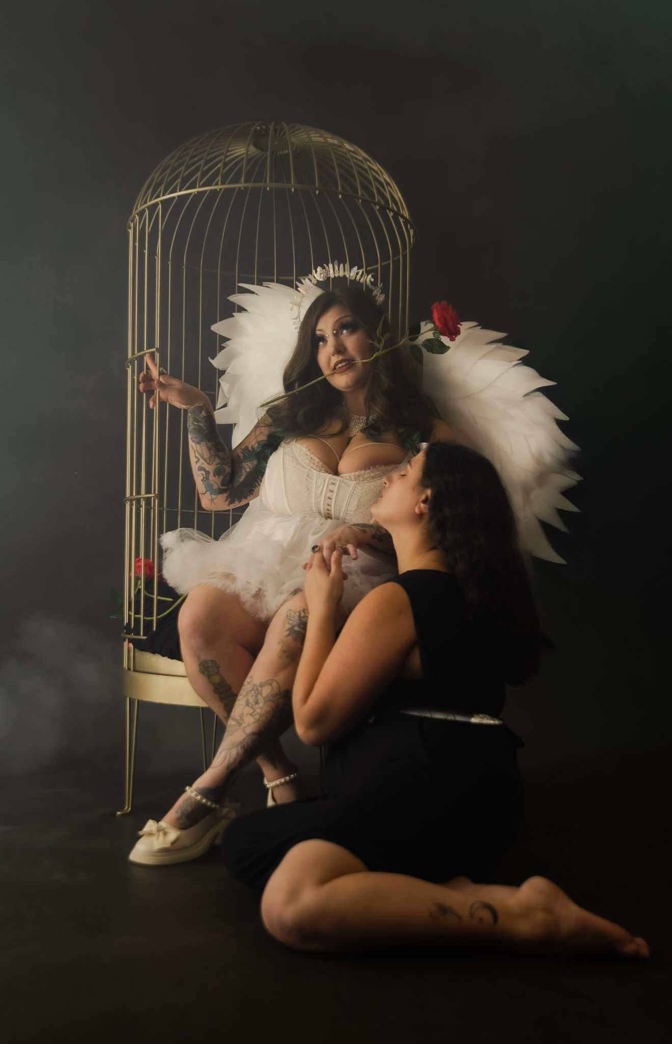 Spooky season creative photography session, styled editorial portraits by Kaylin Ross Photography