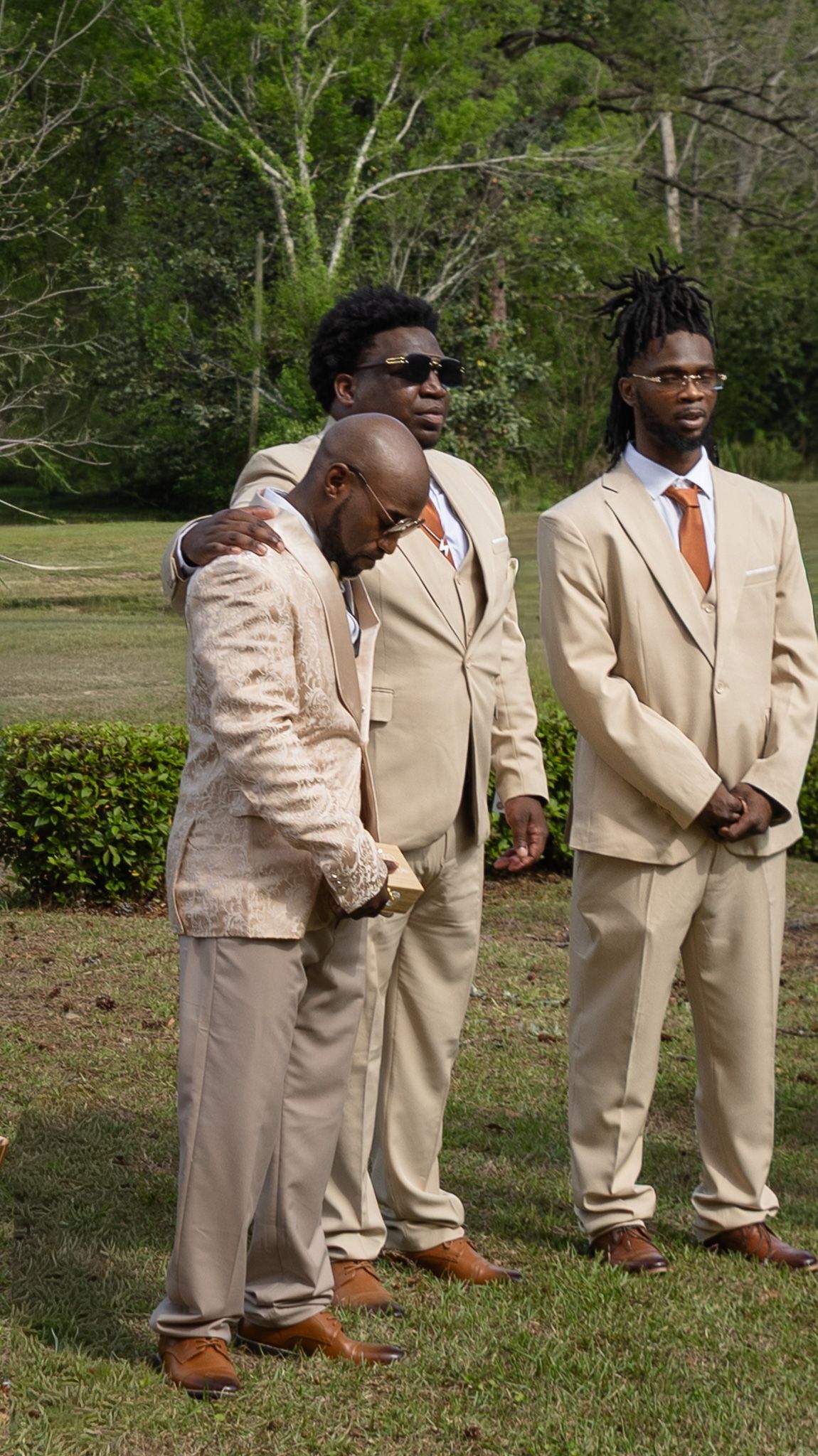 Outdoor backyard wedding ceremony in Georgia photographed by Kaylin Ross Photography
