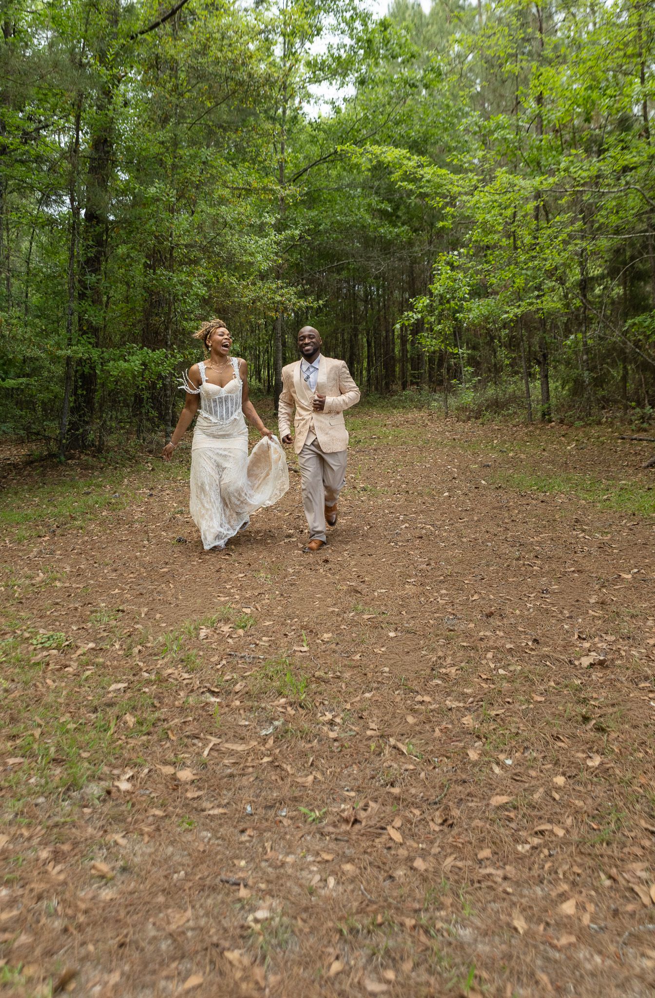 Bride and groom portraits at intimate backyard wedding in Georgia, Kaylin Ross Photography