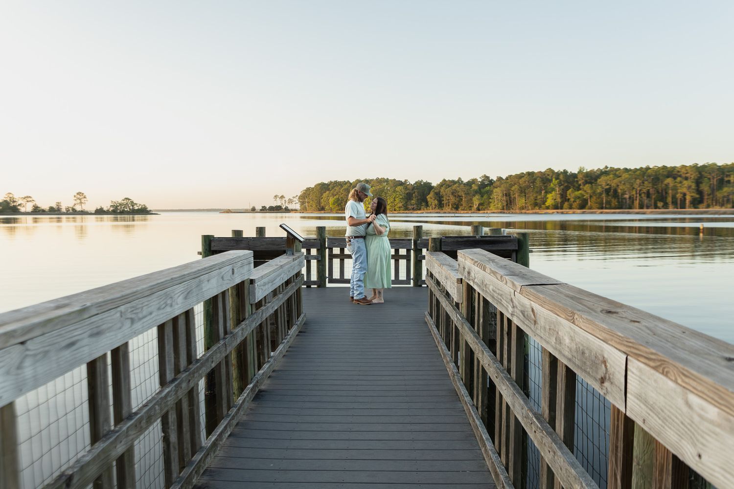 Romantic outdoor engagement portraits at Eden Gardens State Park FL by Kaylin Ross Photography