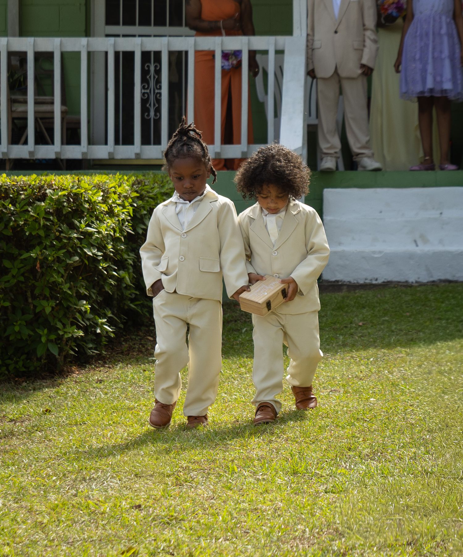Outdoor backyard wedding ceremony in Georgia photographed by Kaylin Ross Photography