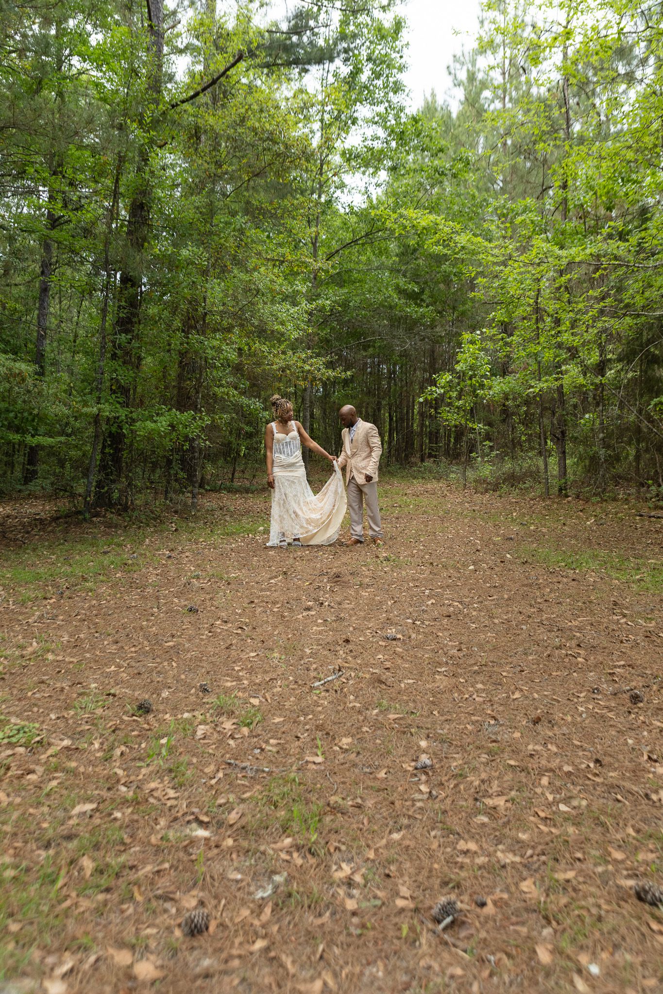 Bride and groom portraits at intimate backyard wedding in Georgia, Kaylin Ross Photography