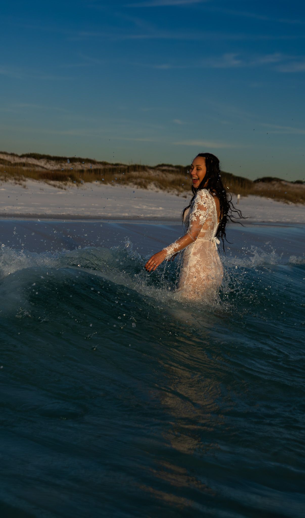 Golden hour elopement portraits on the Florida Panhandle at Grayton Beach, Kaylin Ross Photography