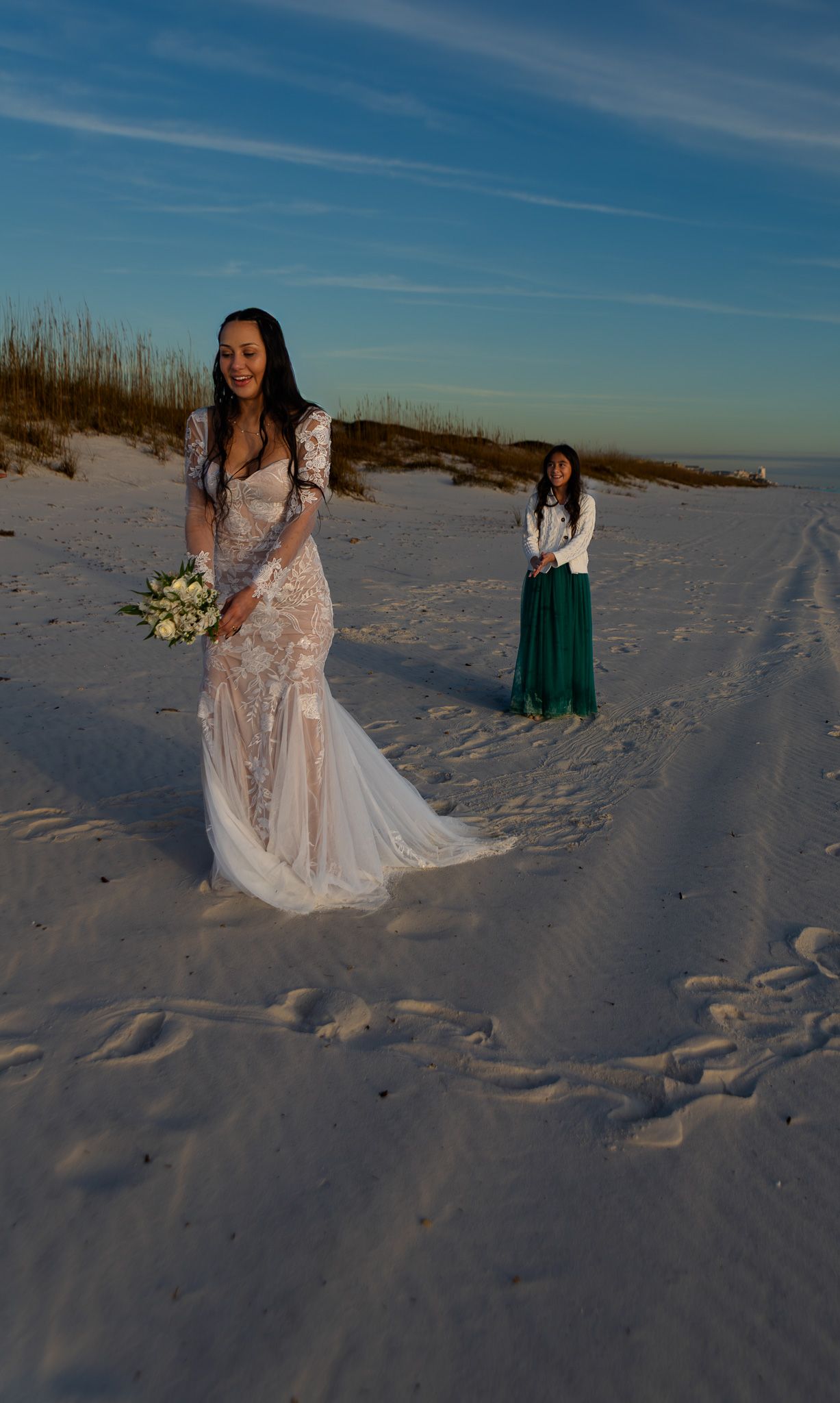 Golden hour elopement portraits on the Florida Panhandle at Grayton Beach, Kaylin Ross Photography