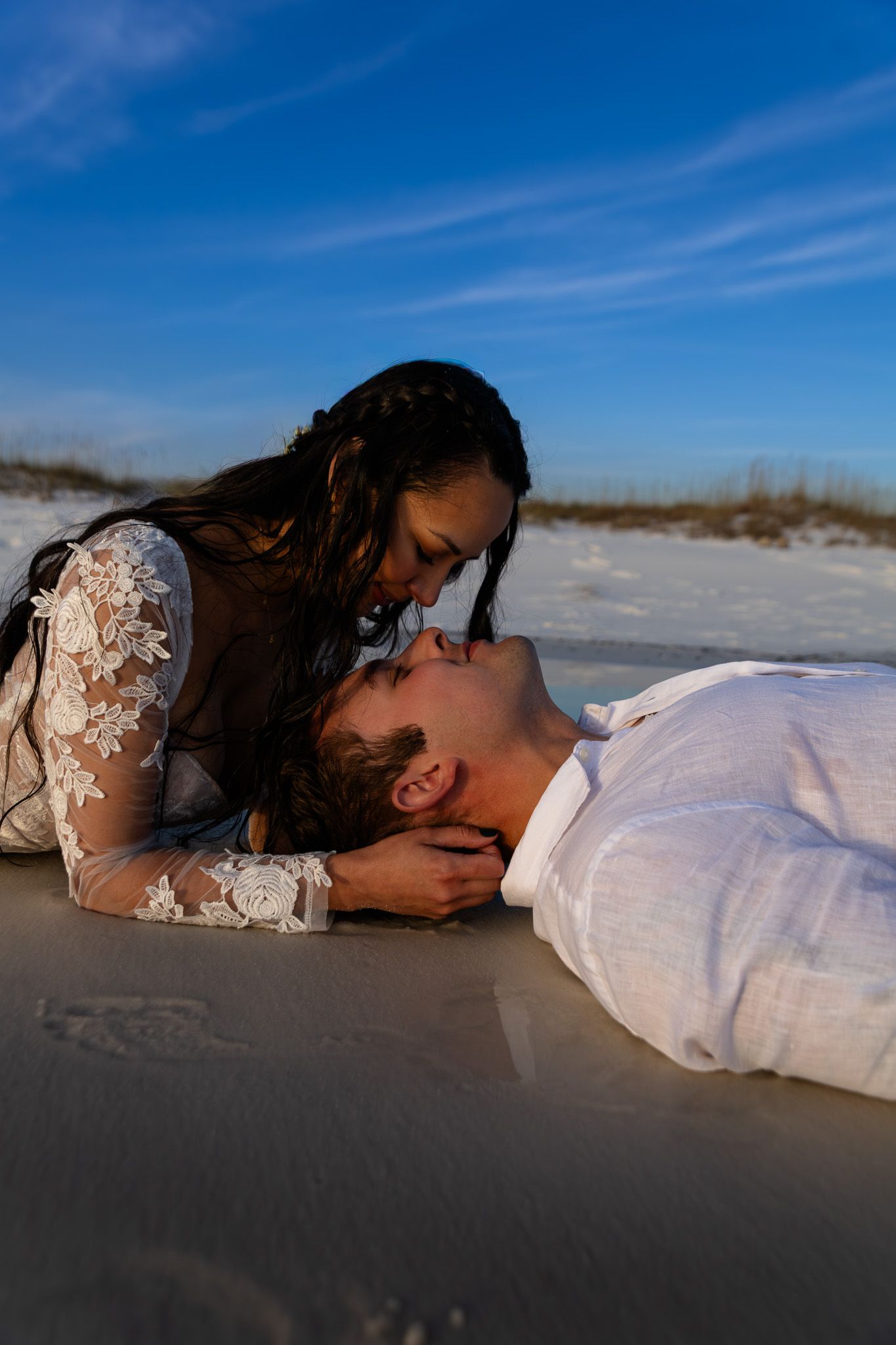 Golden hour elopement portraits on the Florida Panhandle at Grayton Beach, Kaylin Ross Photography