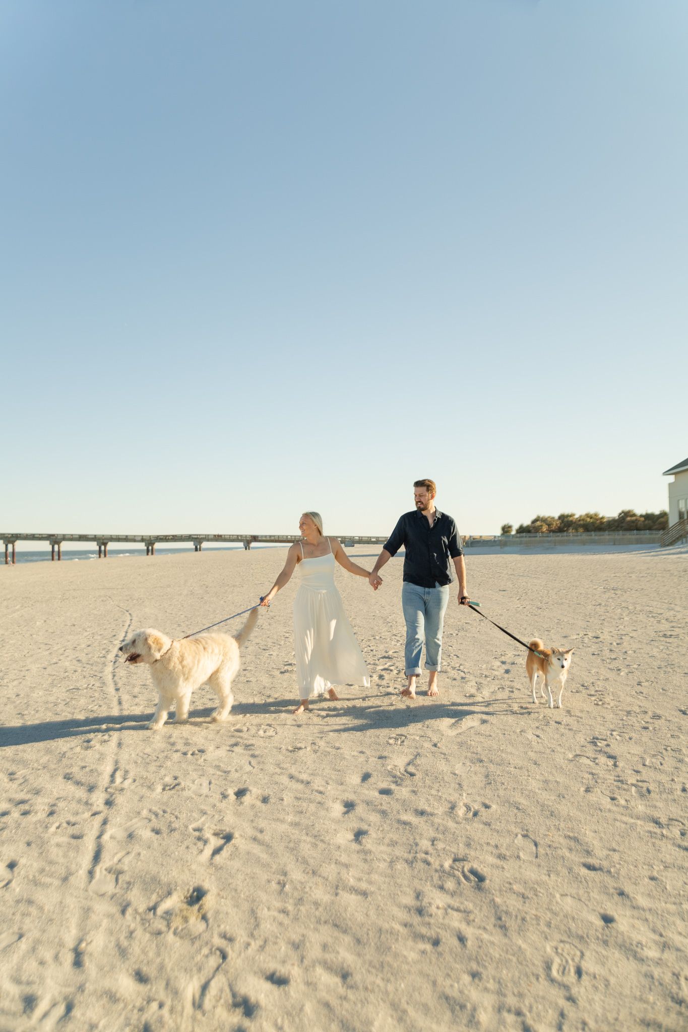 Engaged couple on St. Augustine Beach, North Florida engagement photographer Kaylin Ross