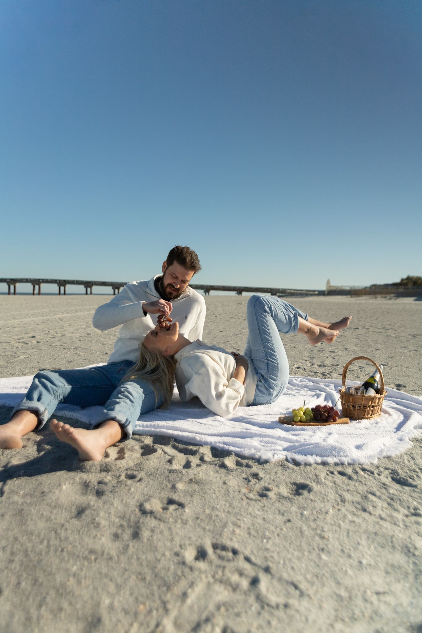 Sunset beach engagement portraits in St. Augustine, Florida, Kaylin Ross Photography