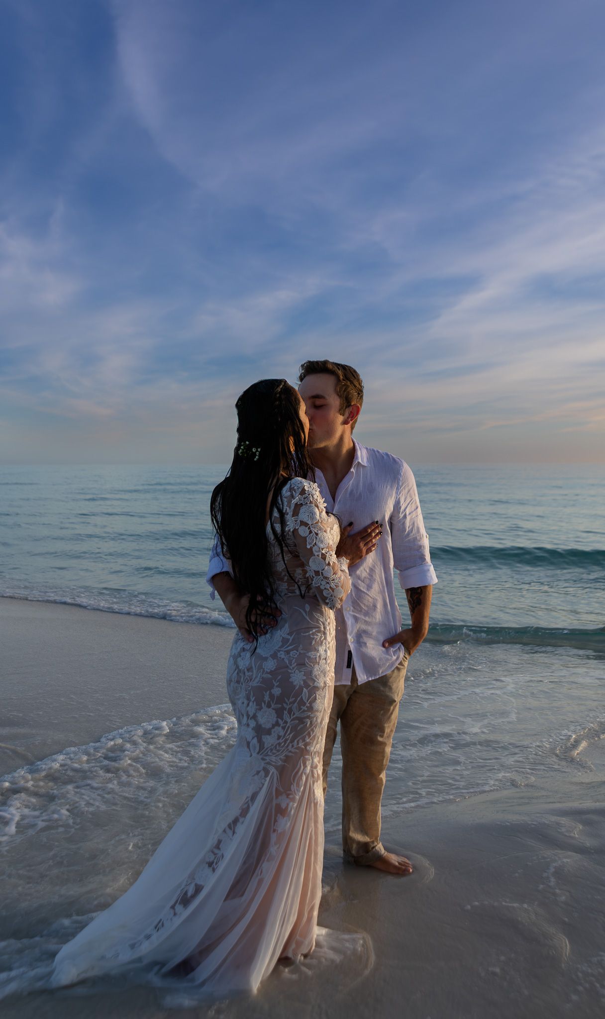 Golden hour elopement portraits on the Florida Panhandle at Grayton Beach, Kaylin Ross Photography