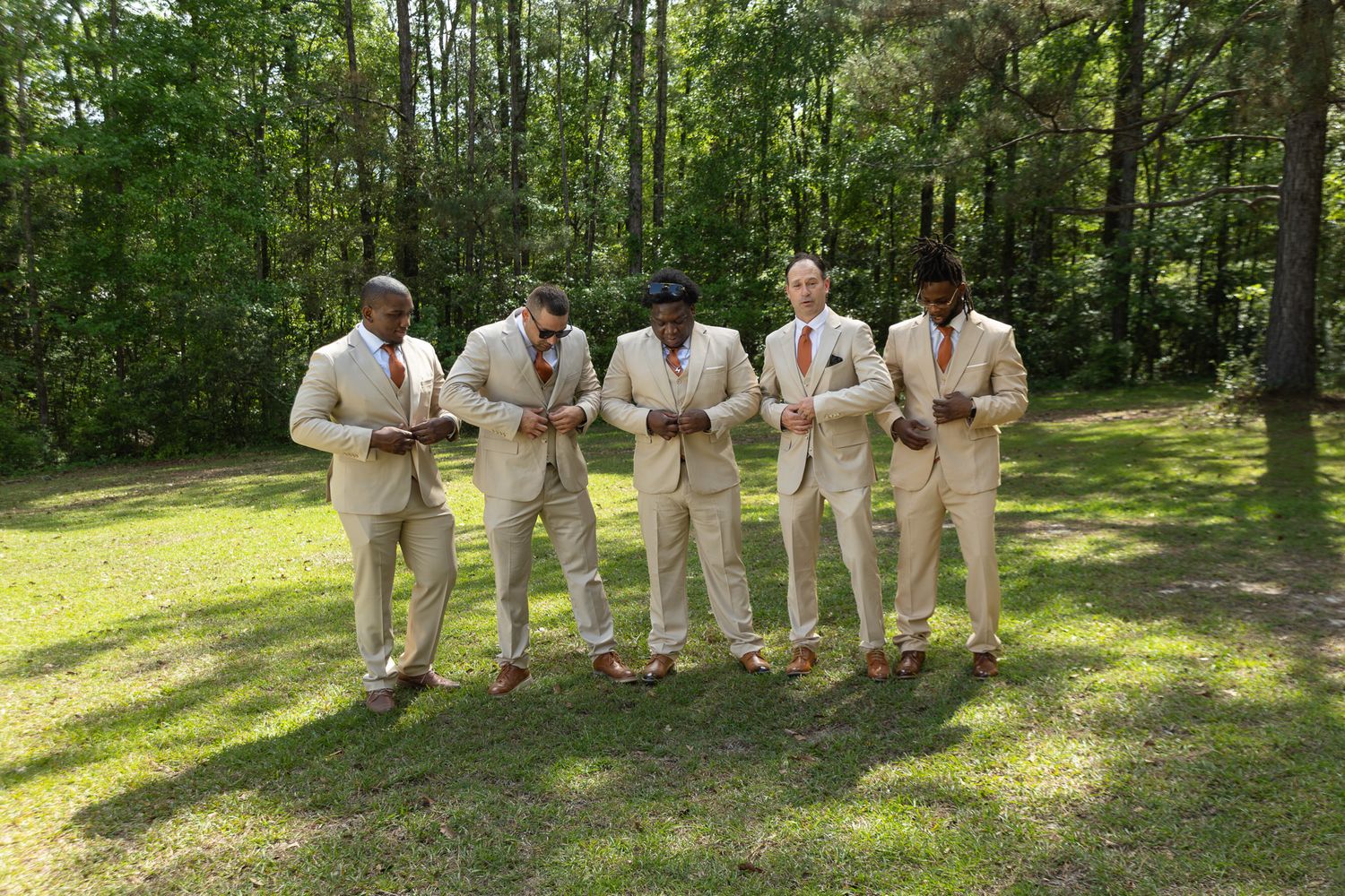 Outdoor backyard wedding ceremony in Georgia photographed by Kaylin Ross Photography