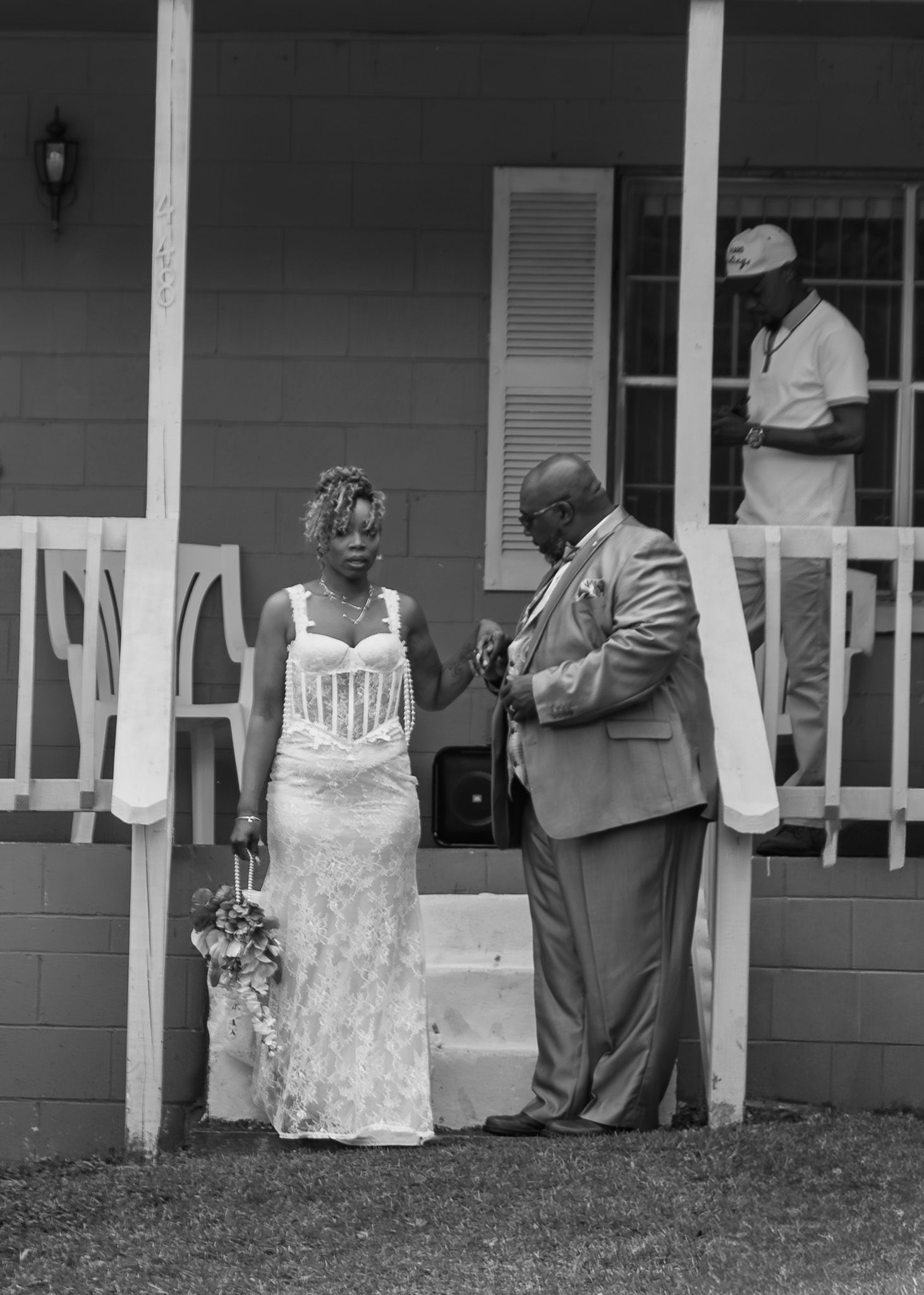 Outdoor backyard wedding ceremony in Georgia photographed by Kaylin Ross Photography