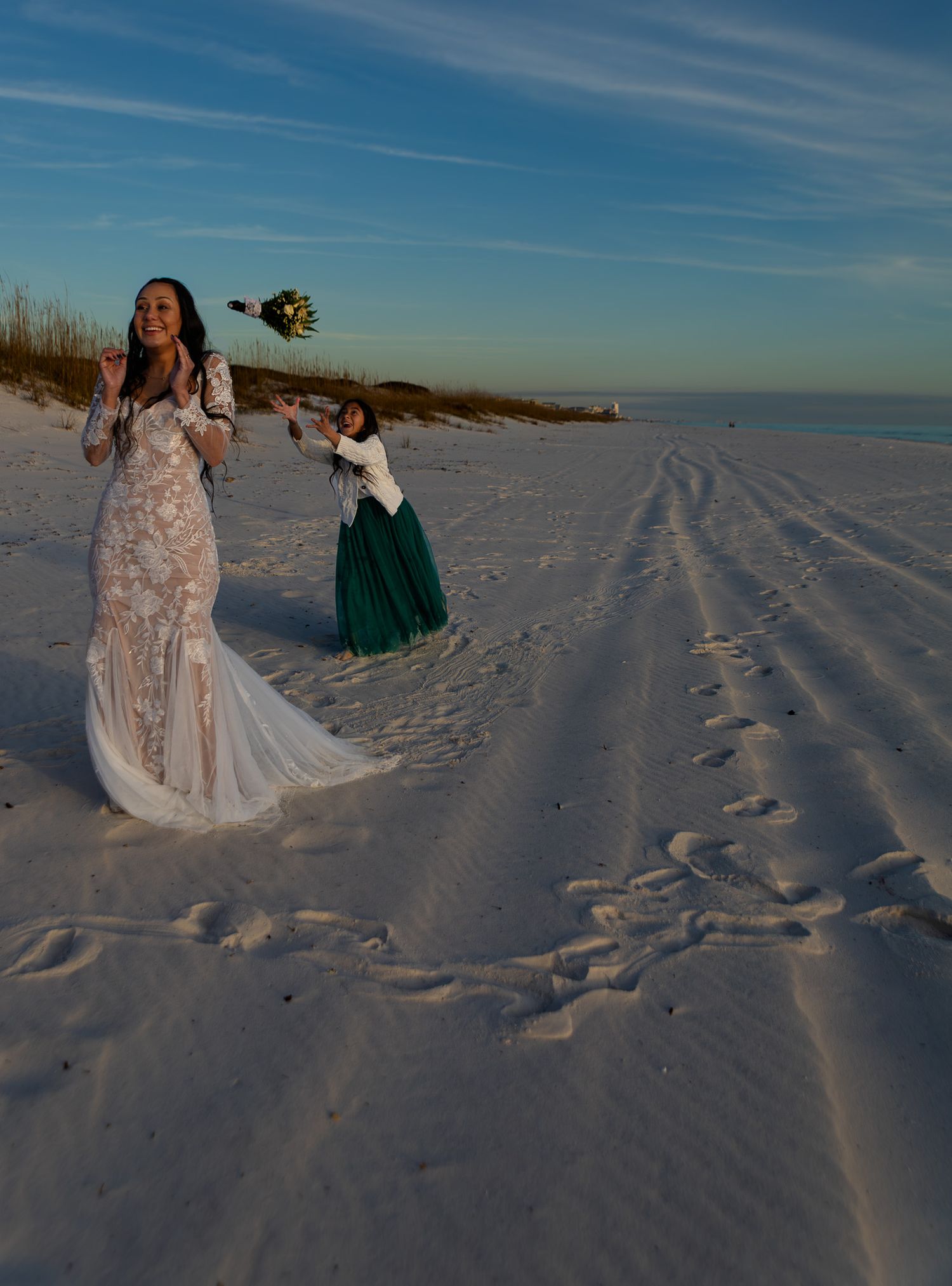 Golden hour elopement portraits on the Florida Panhandle at Grayton Beach, Kaylin Ross Photography