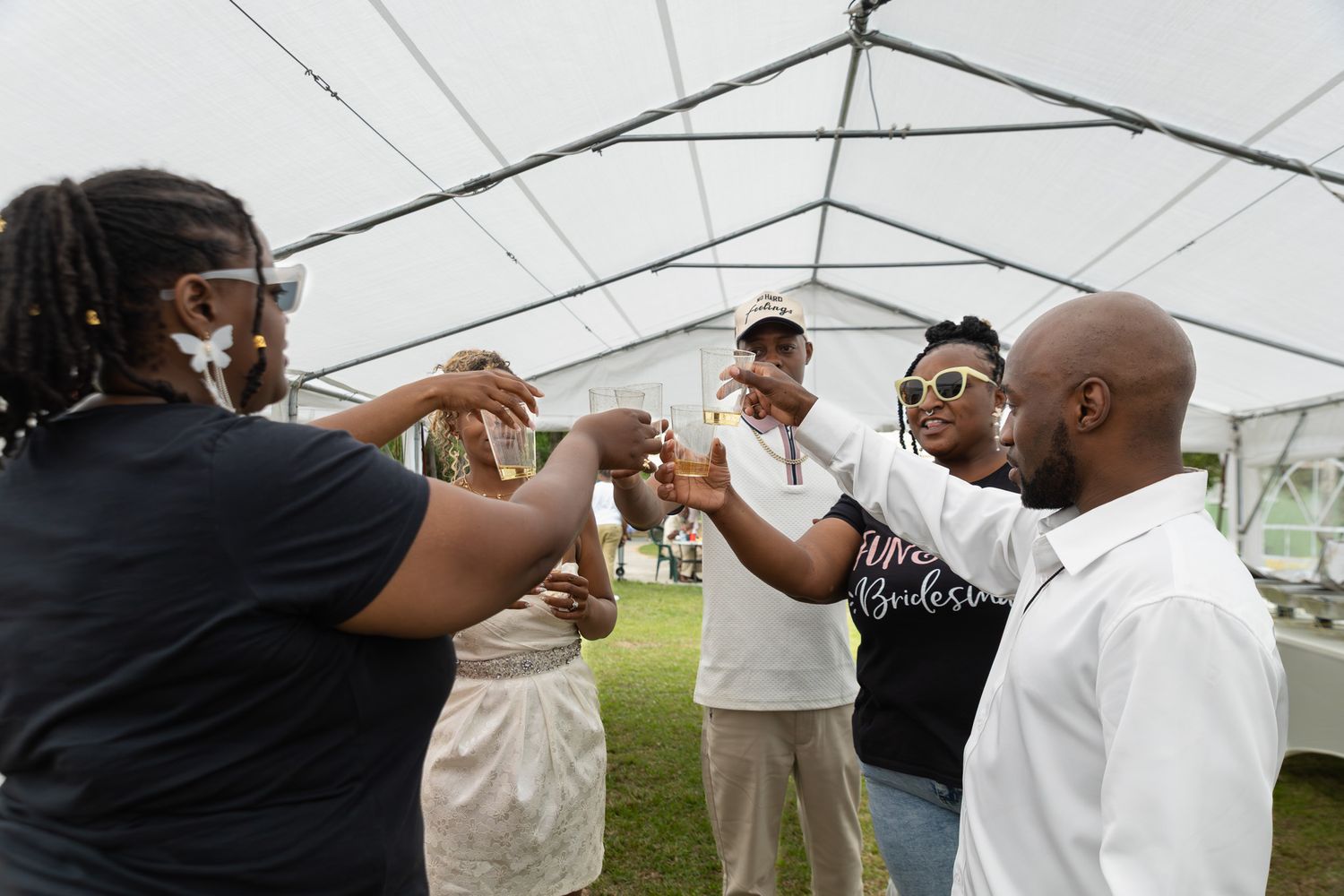 Candid wedding reception moment at Georgia backyard wedding, Kaylin Ross Photography