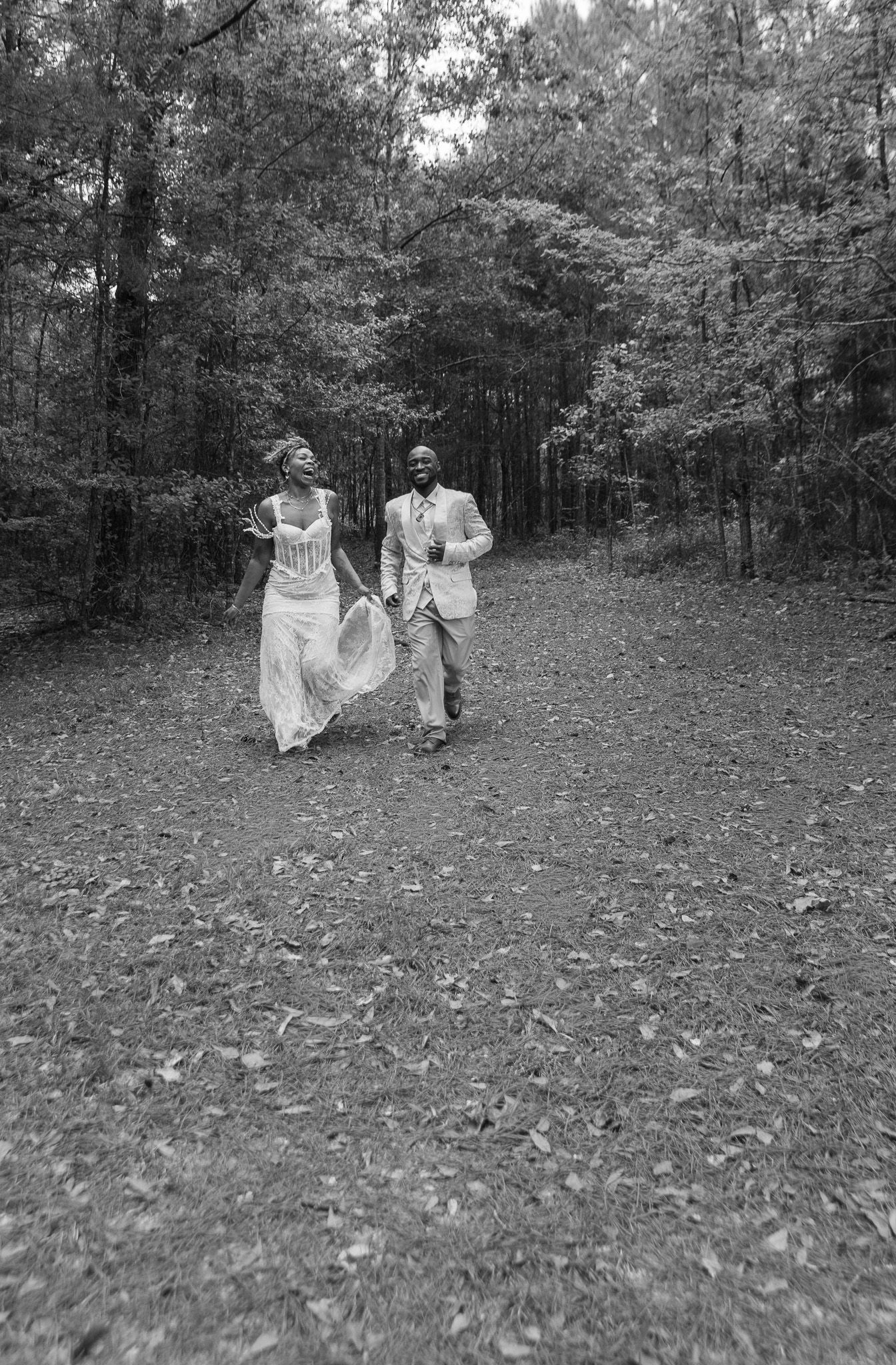 Bride and groom portraits at intimate backyard wedding in Georgia, Kaylin Ross Photography