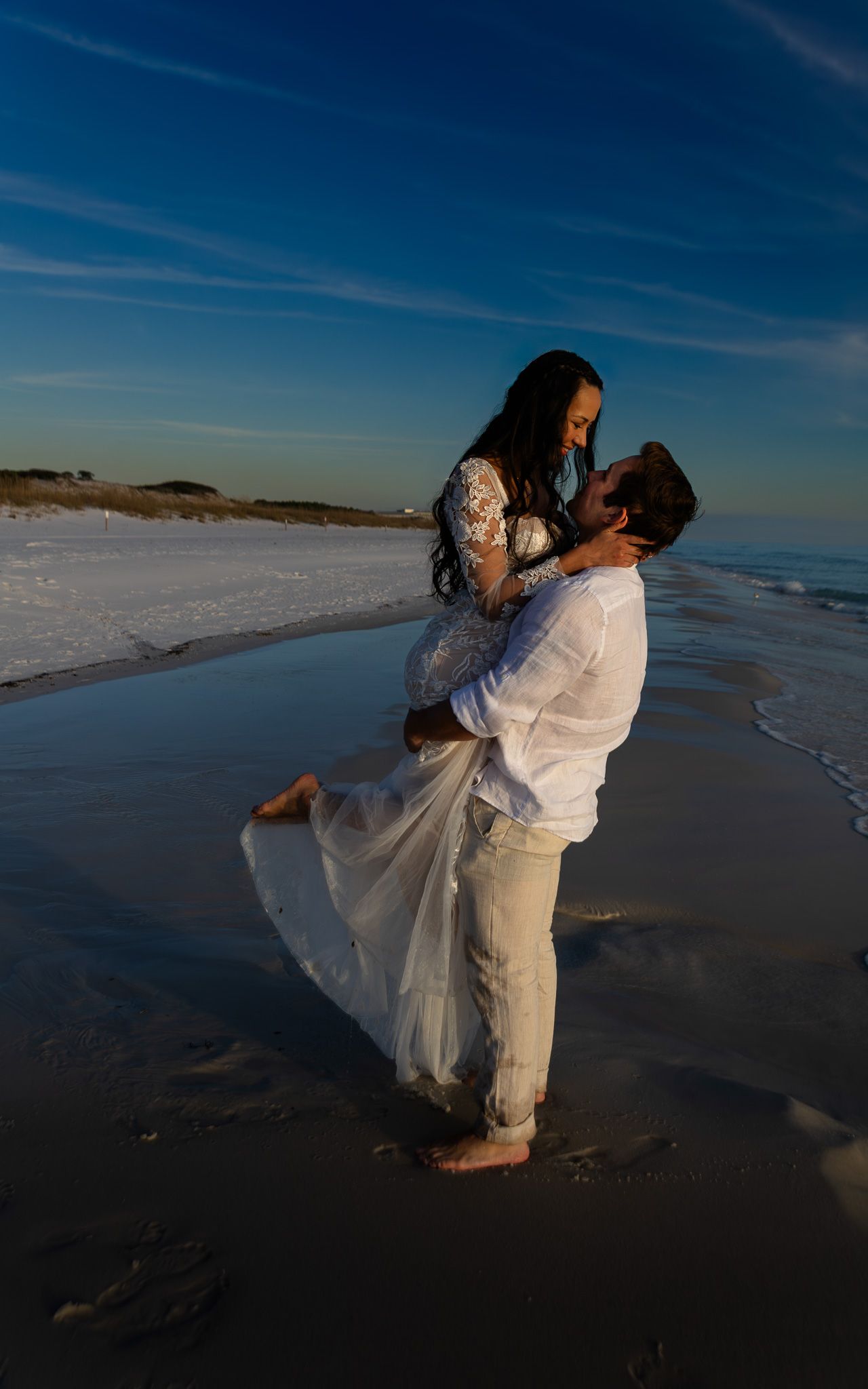 Golden hour elopement portraits on the Florida Panhandle at Grayton Beach, Kaylin Ross Photography