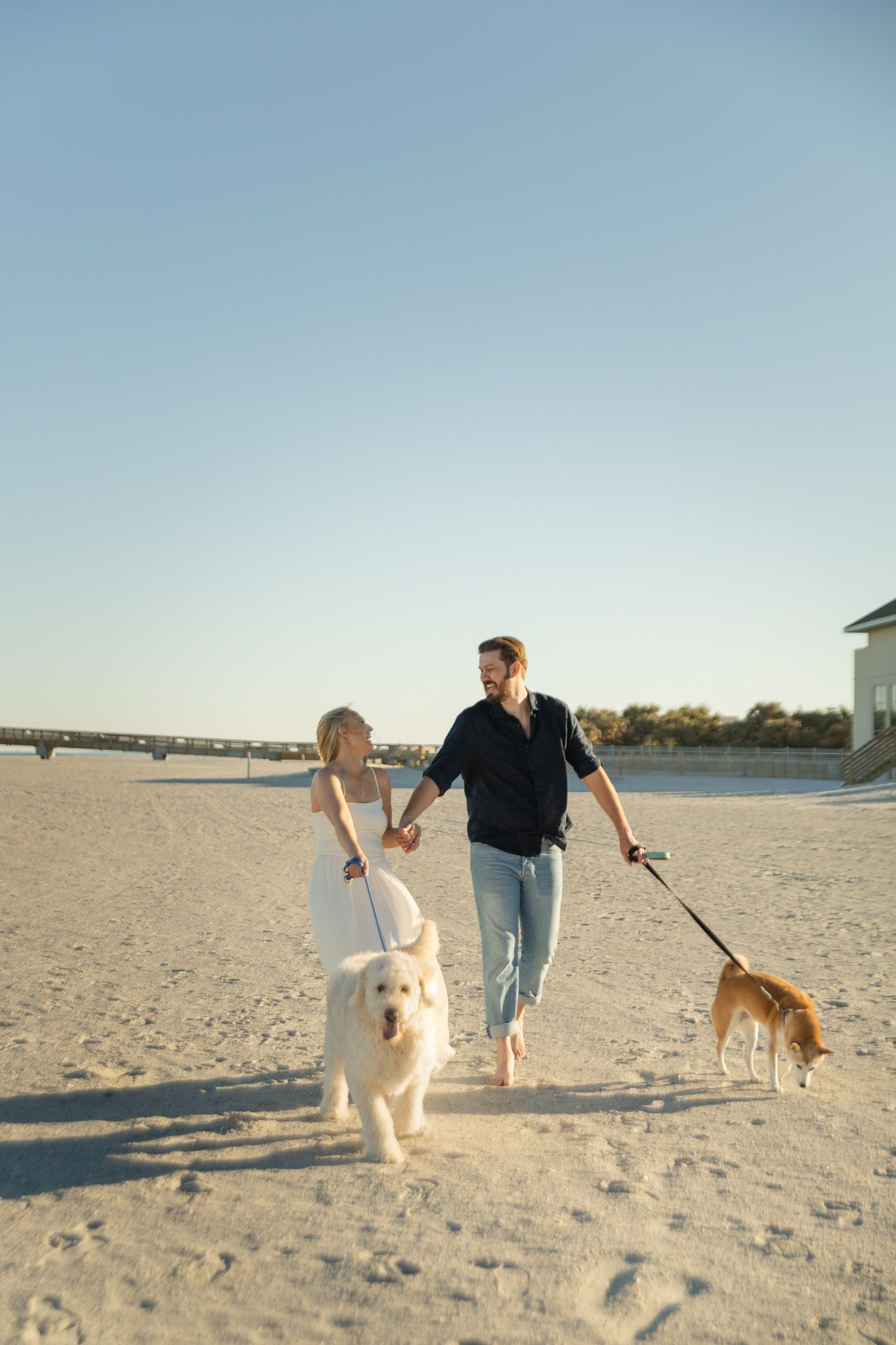 Engaged couple on St. Augustine Beach, North Florida engagement photographer Kaylin Ross