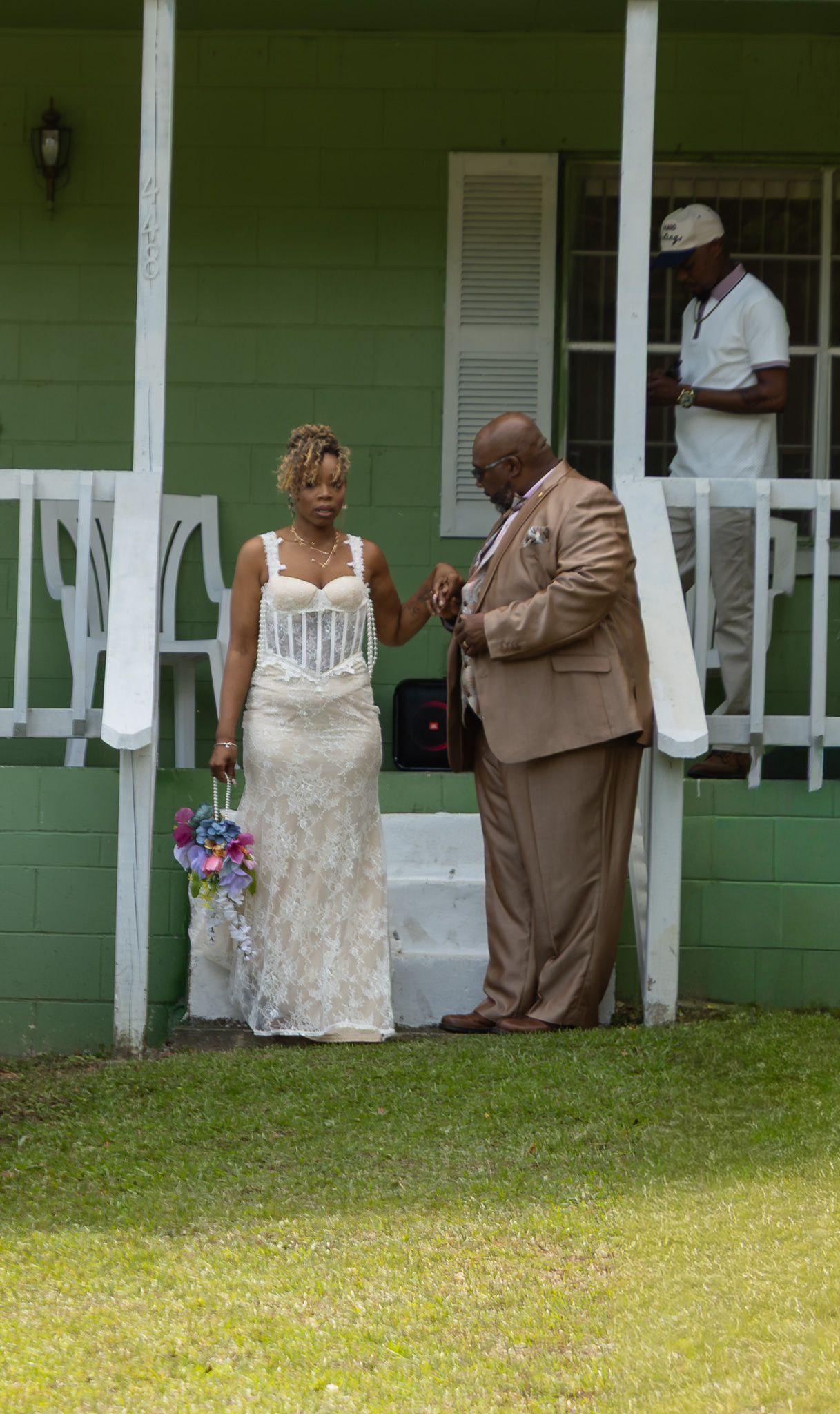 Outdoor backyard wedding ceremony in Georgia photographed by Kaylin Ross Photography