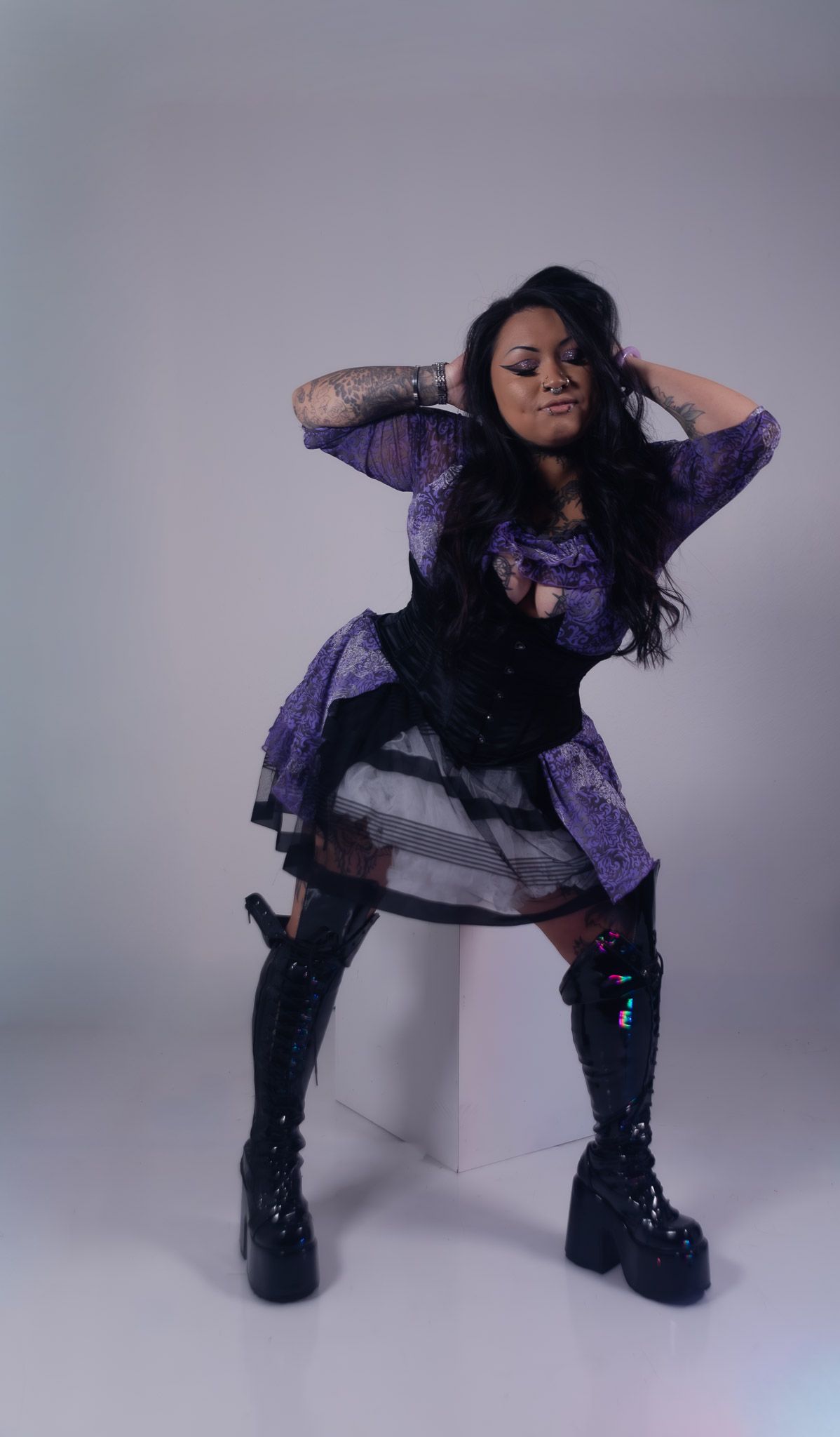 Spooky season creative photography session, styled editorial portraits by Kaylin Ross Photography