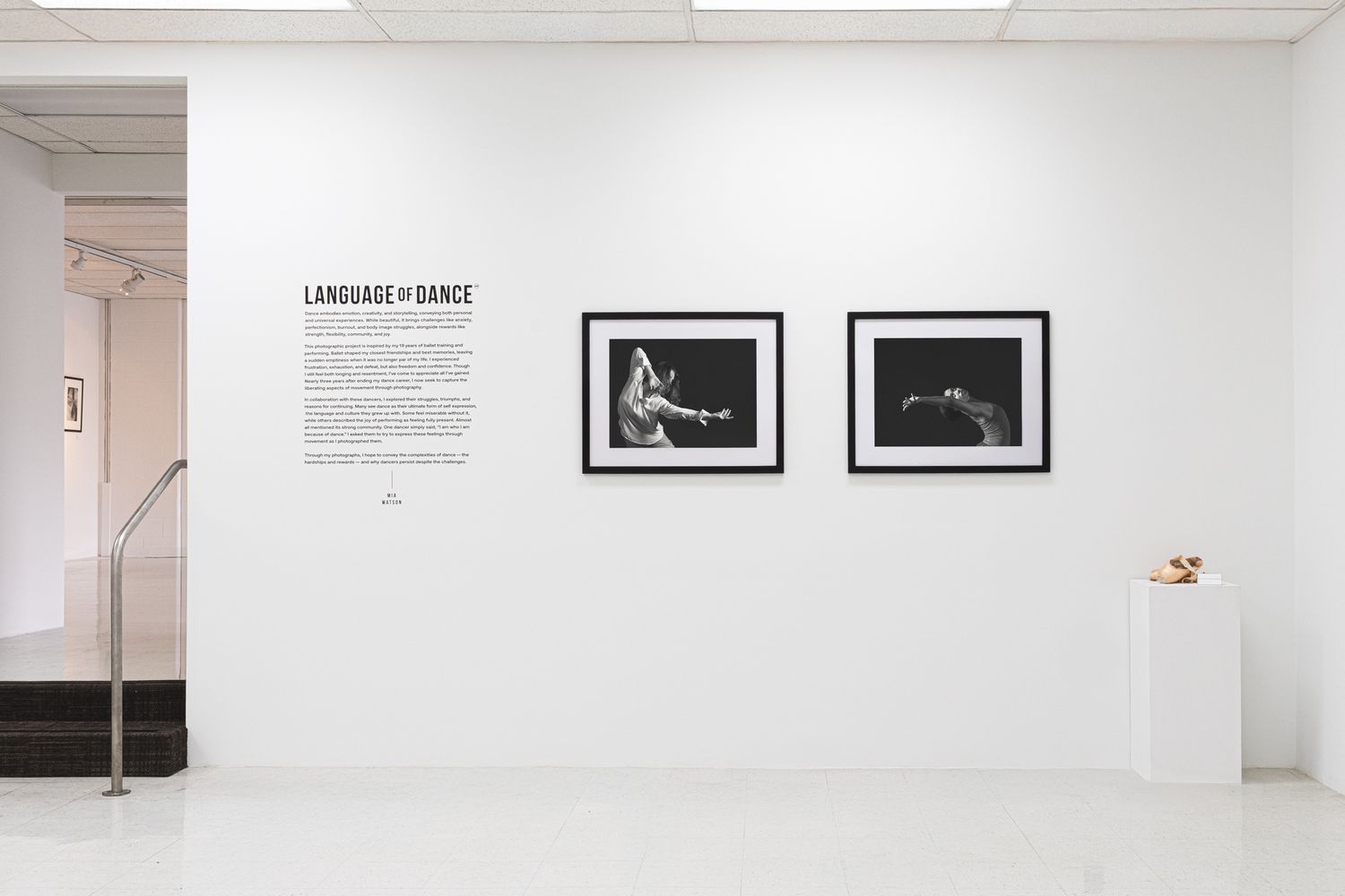 Atmospheric study of a modern art space. Exploration of white space and symmetry. Professional gallery photography.