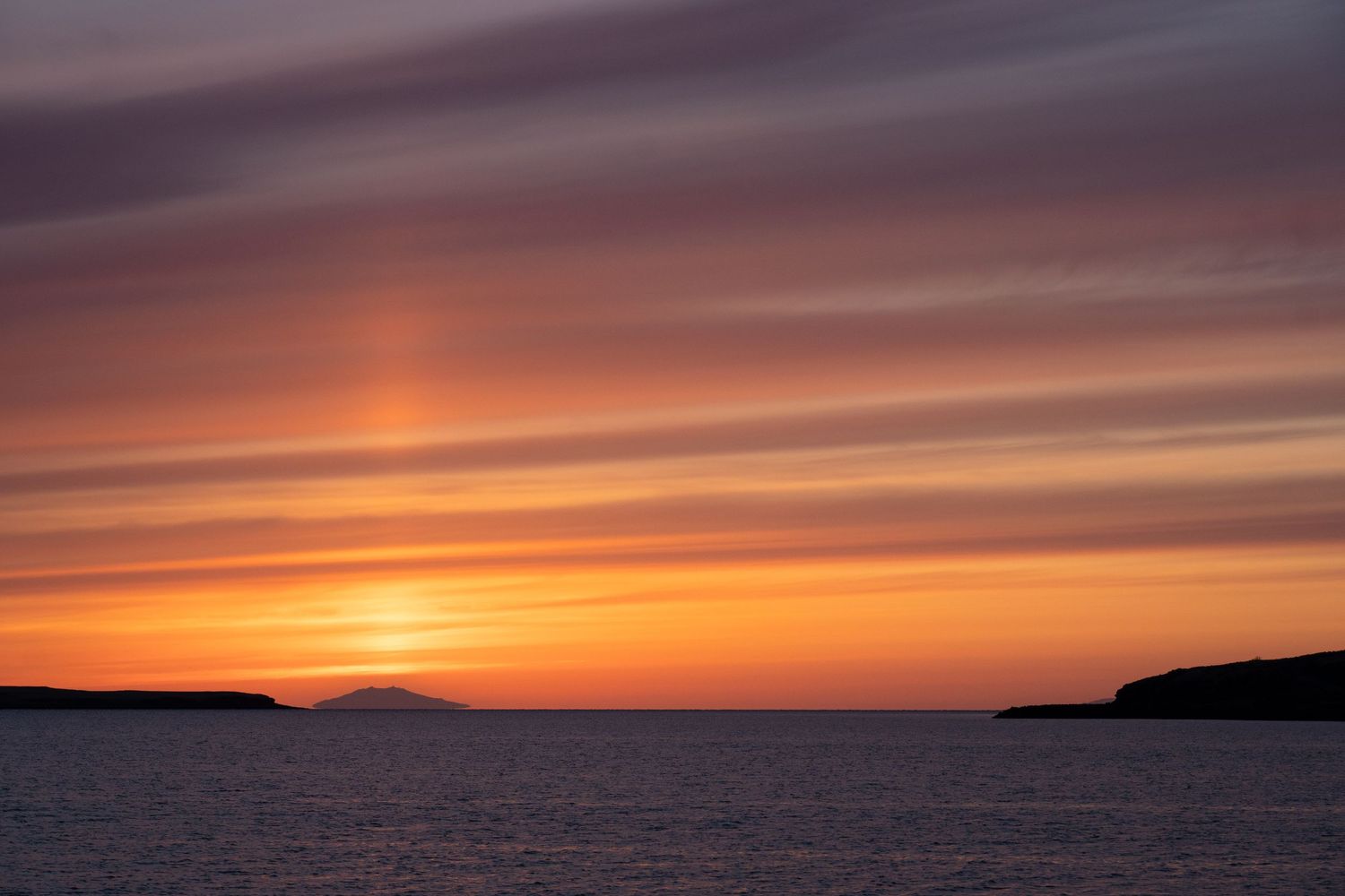 Volcano sunset
