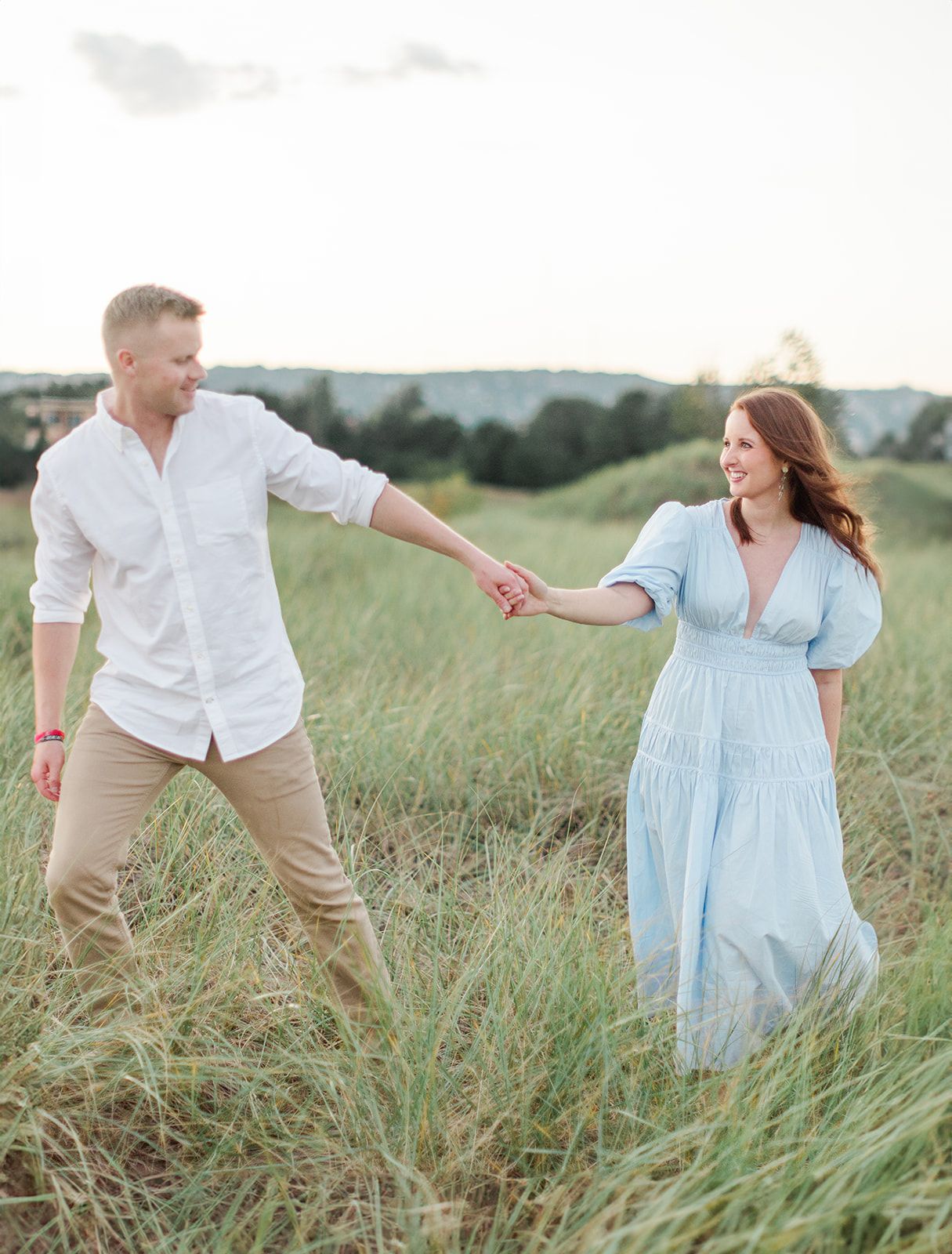 sachin and babi light blue dress Engagement shoot with our very bubbly couple Meca and RN