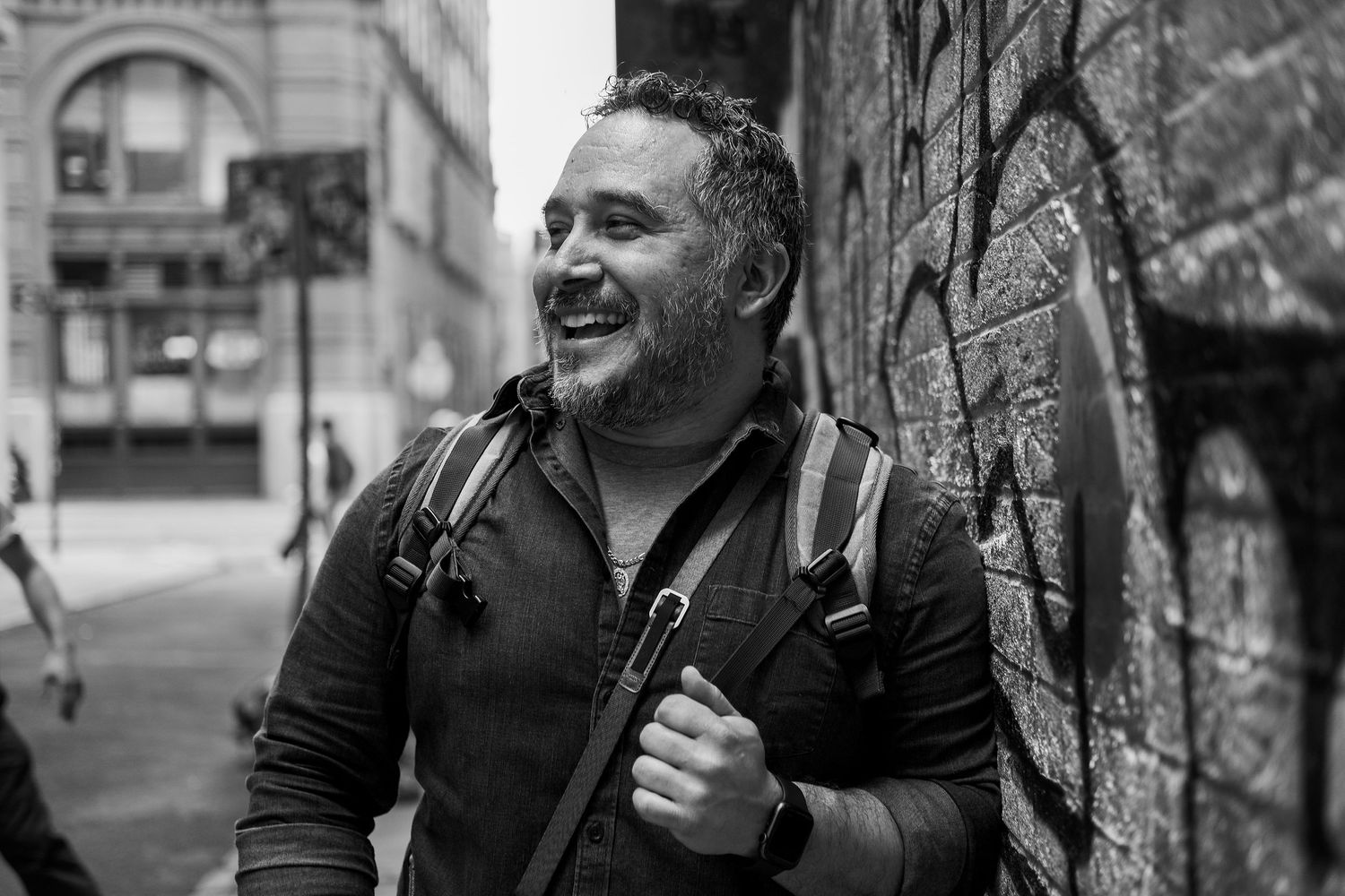 Robert caught in the wild street photography New York City