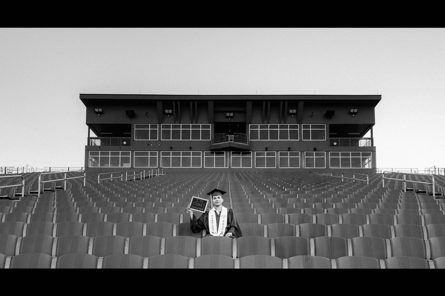 Ryan senior portraits by Houston photographer Robert Paul | cinematic outdoor Pearland Highs School