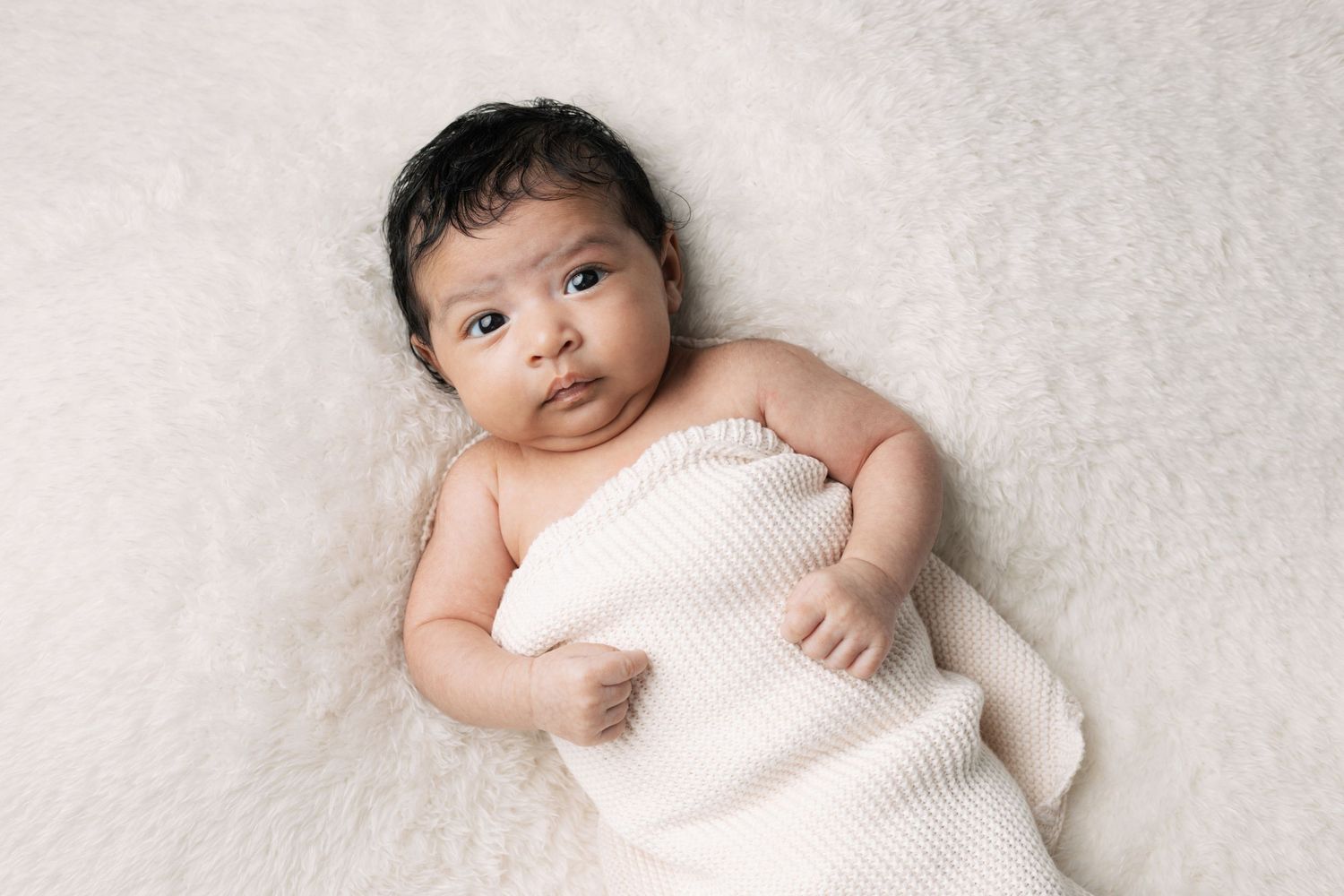 Baby wrapped in a blanket