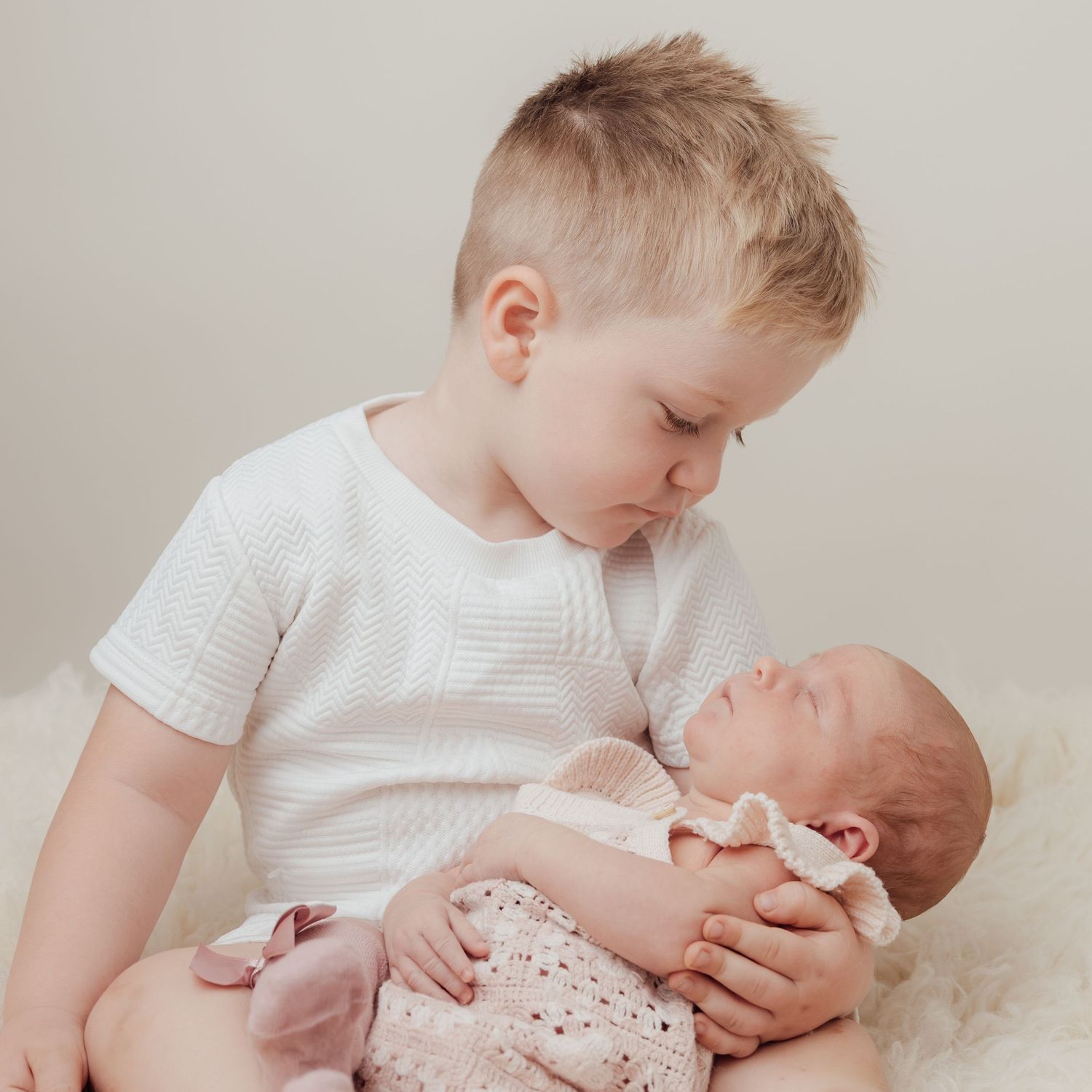 Baby and sibling photography