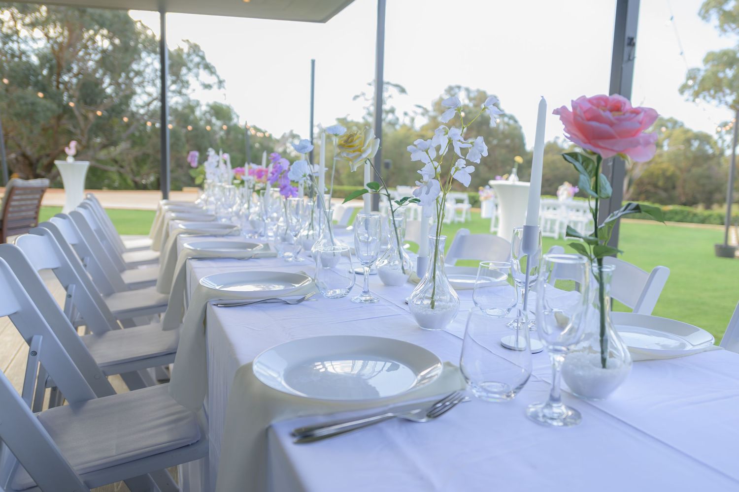 Wedding venue photographed with natural light, showcasing ceremony space and architectural details.