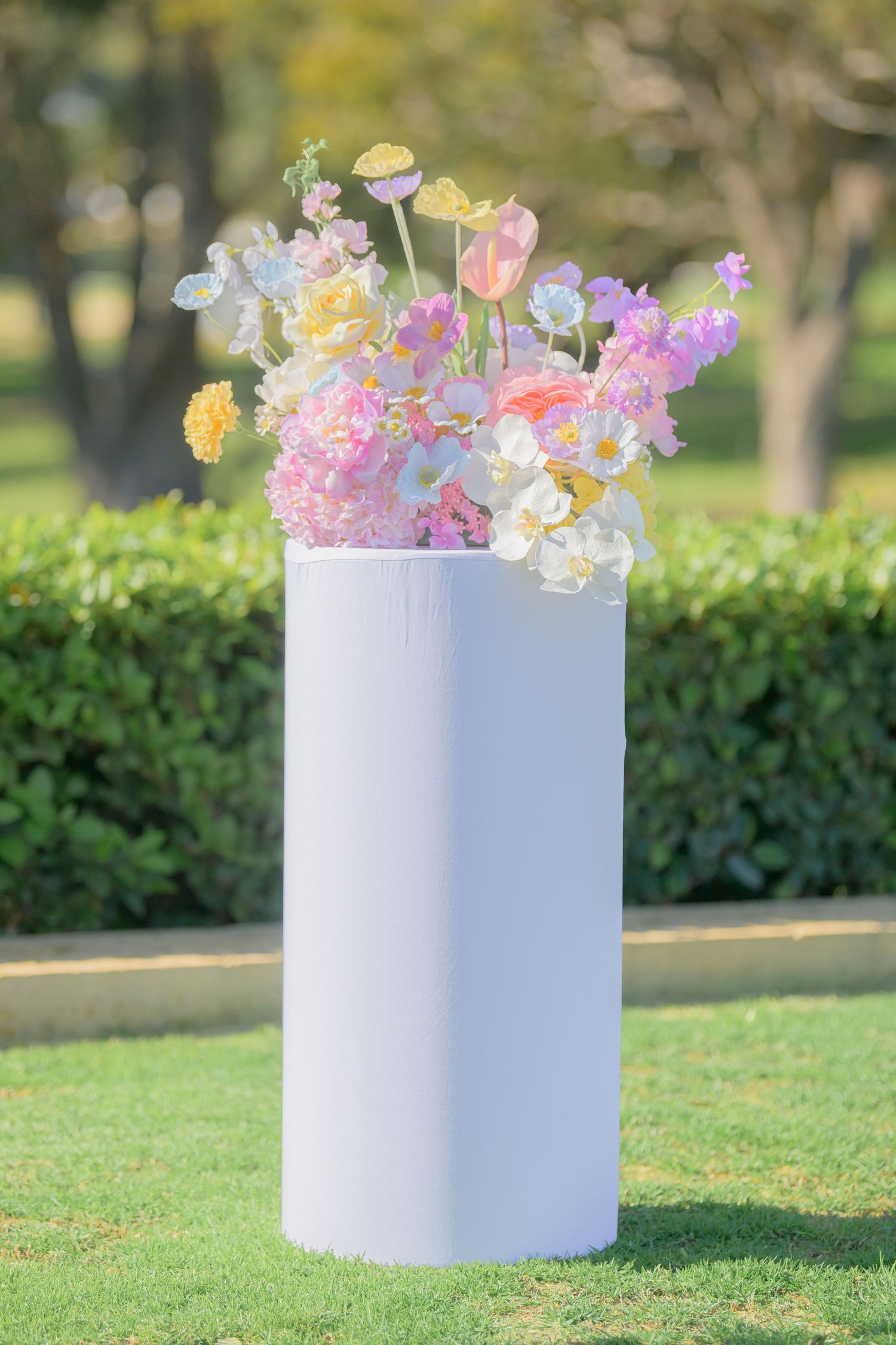 Wedding venue photographed with natural light, showcasing ceremony space and architectural details.