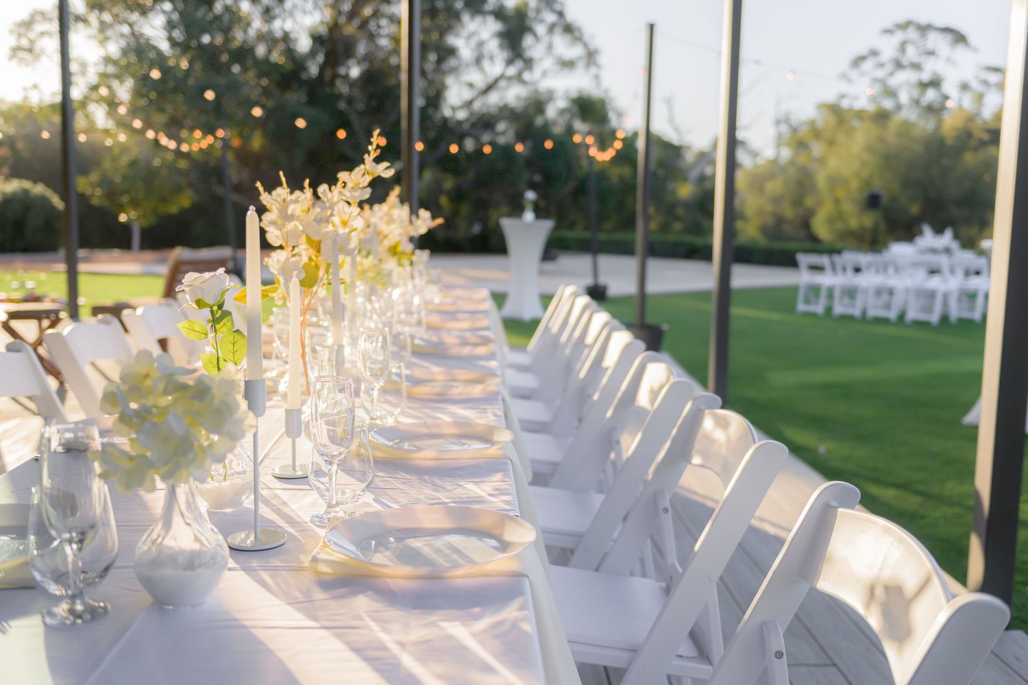Wedding venue photographed with natural light, showcasing ceremony space and architectural details.