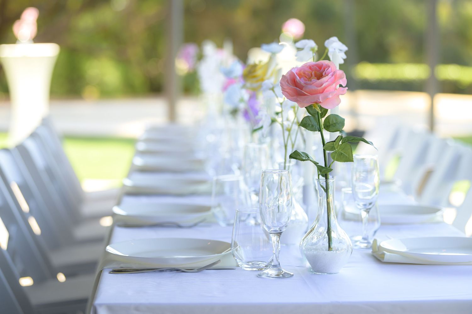 Wedding venue photographed with natural light, showcasing ceremony space and architectural details.