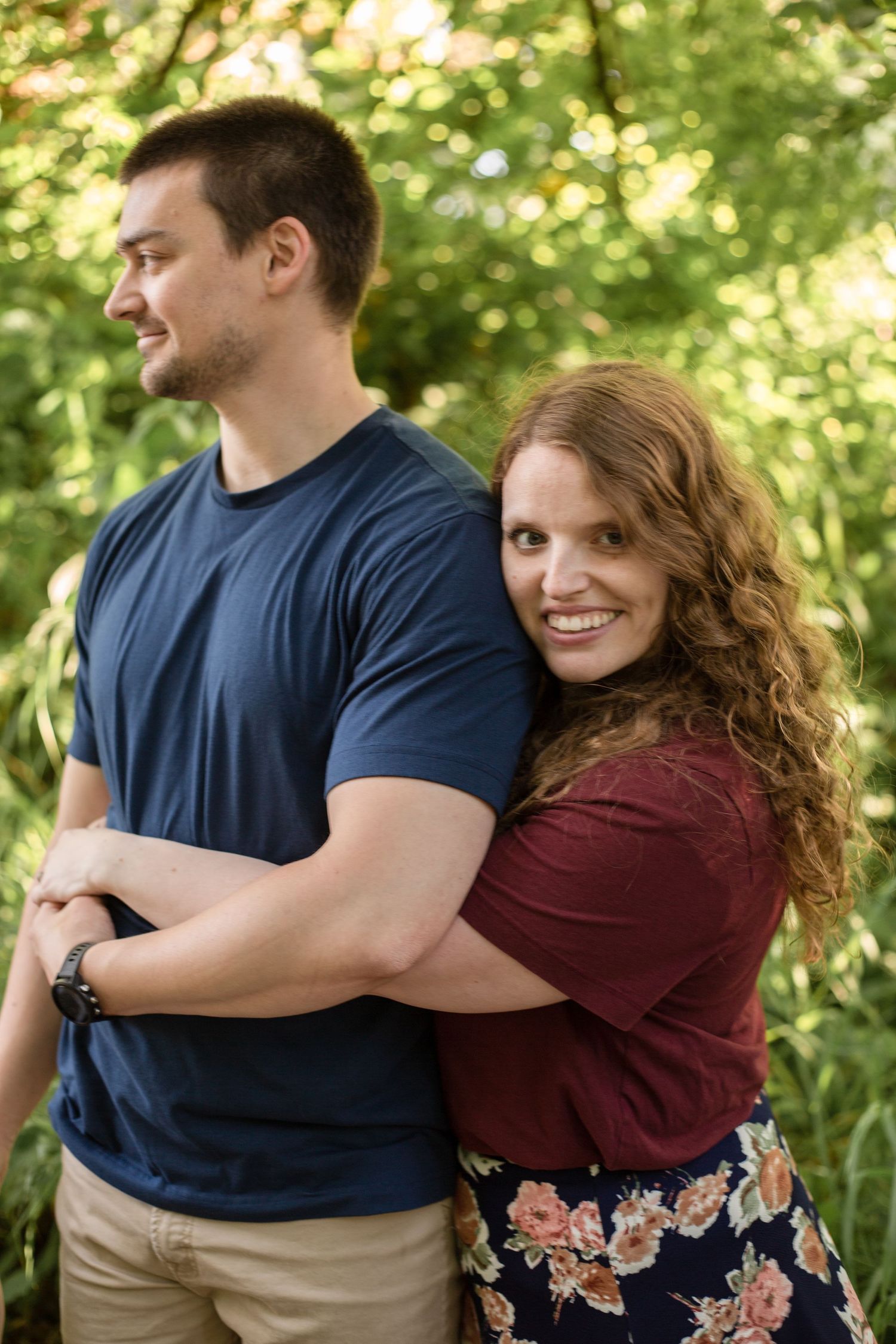 Family and Senior photographer Alexa posing with husband.