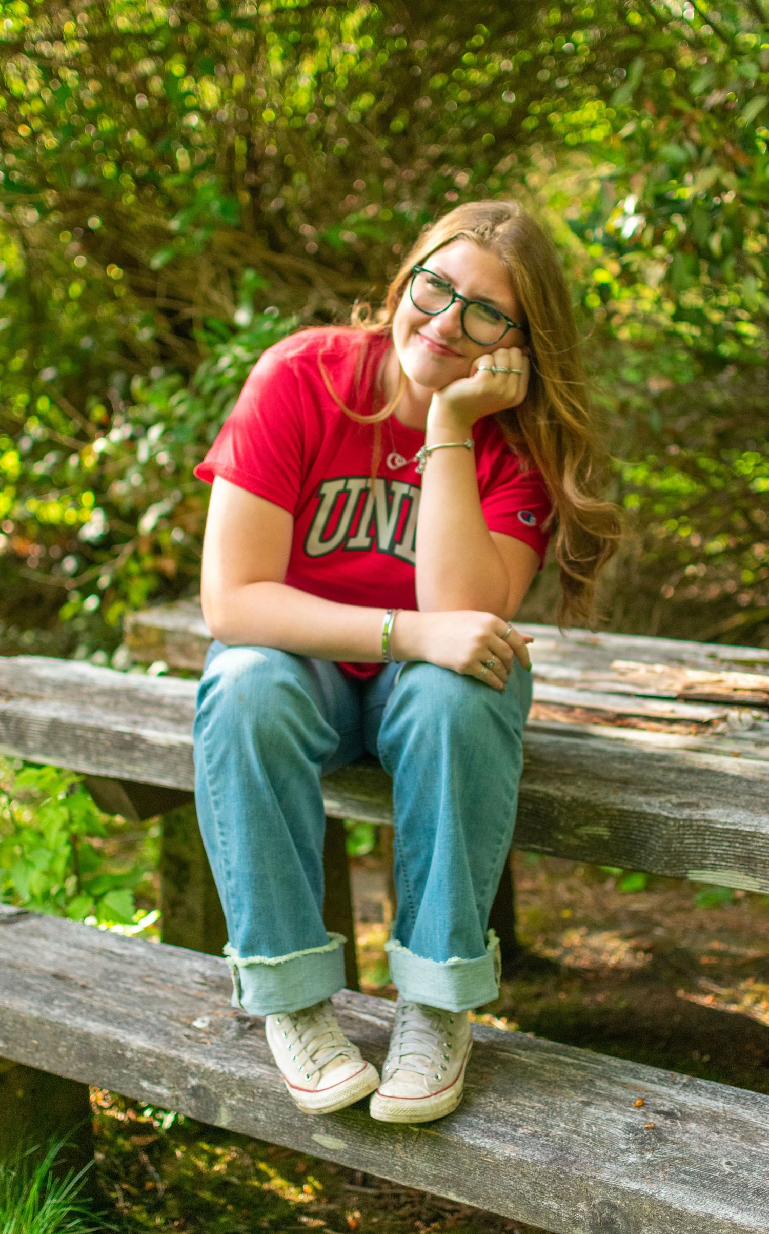 Outdoor cap and gown session at Fogart Creek State Recreational Area in Depoe Bay Oregon.