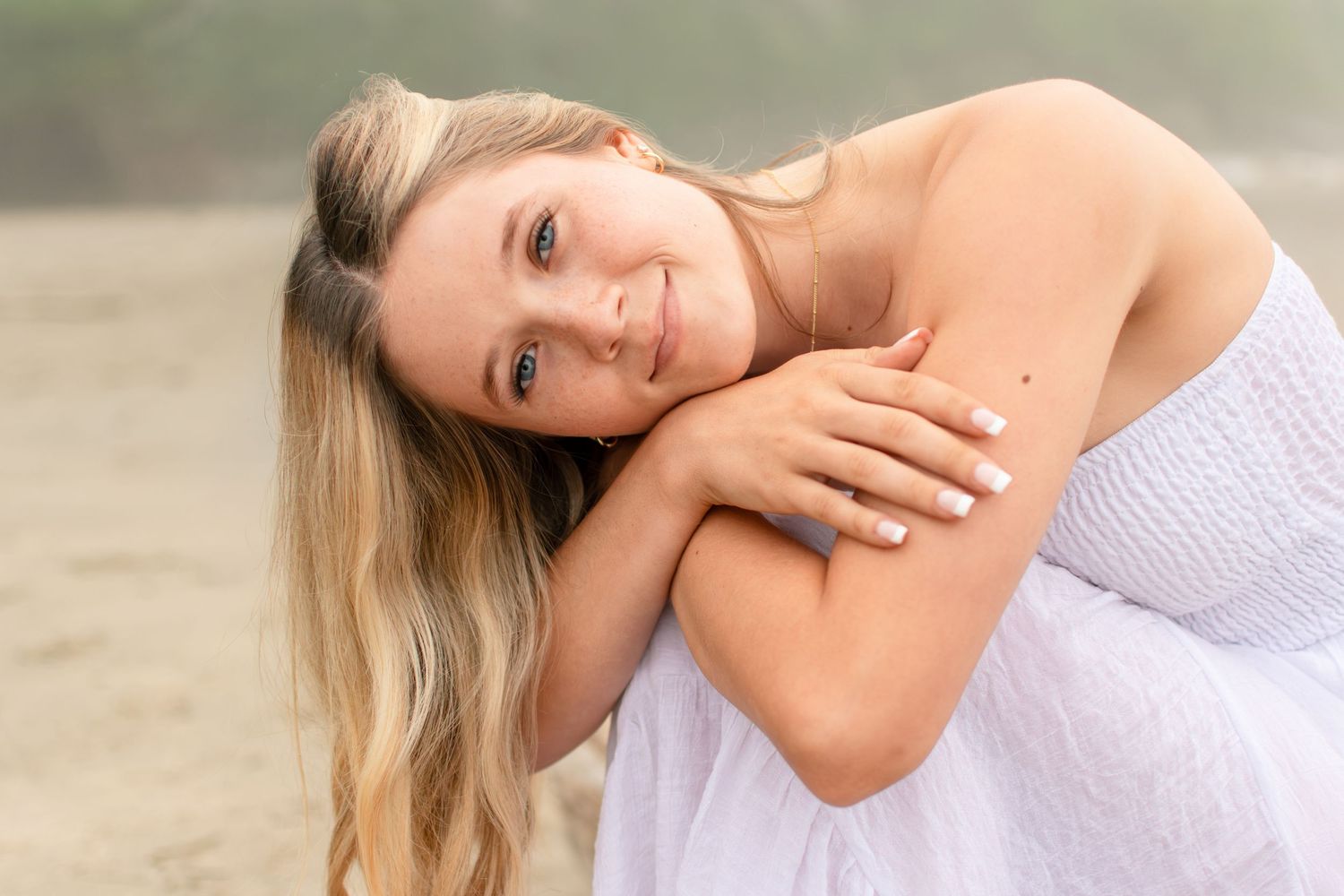 Senior photos for girl from Newport Oregon High School.