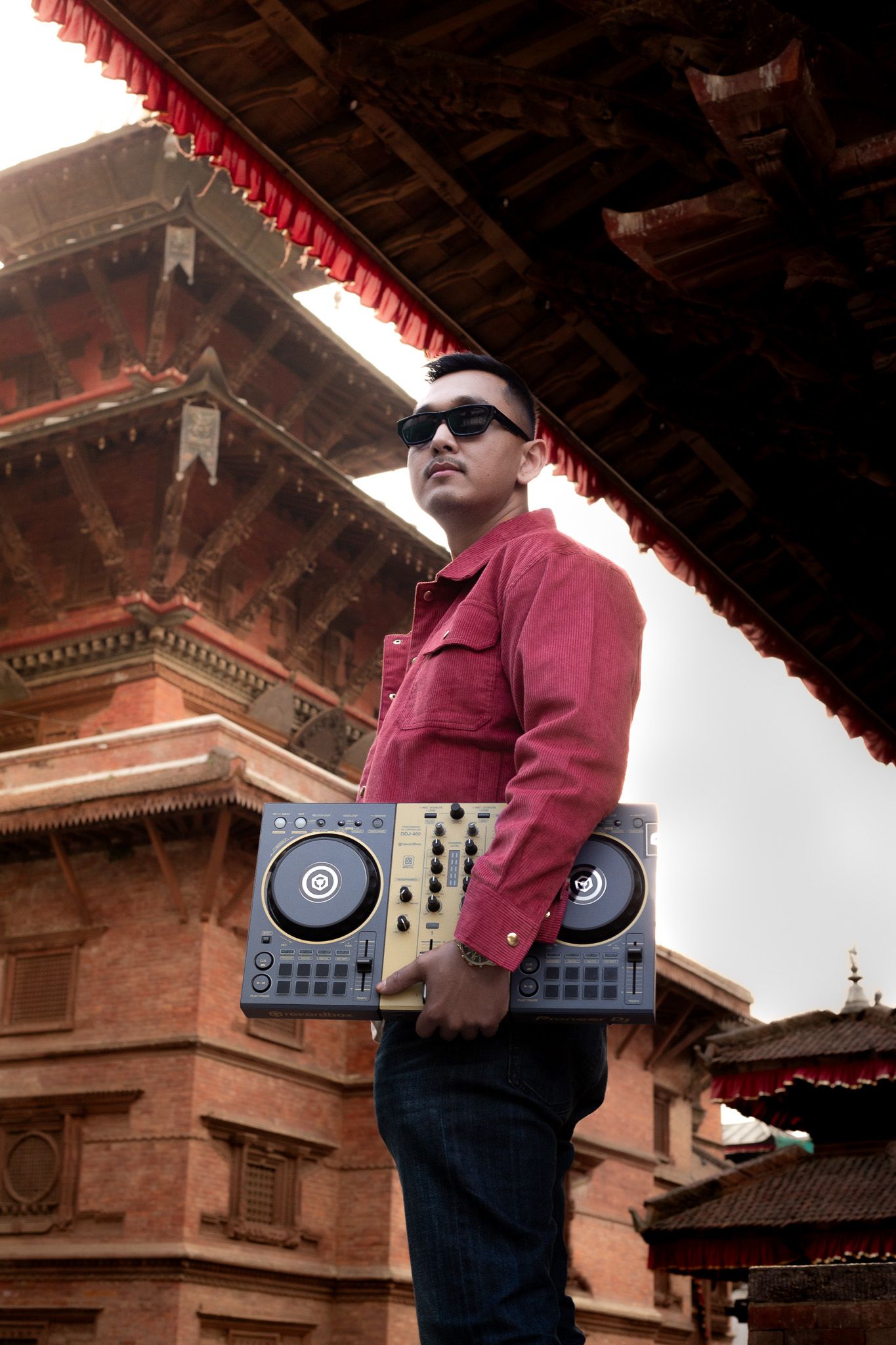 Profile Photography by RPStudios Kathmandu Nepal Pinterest Inspiration DJ Photoshoot at historic site basantapur creative