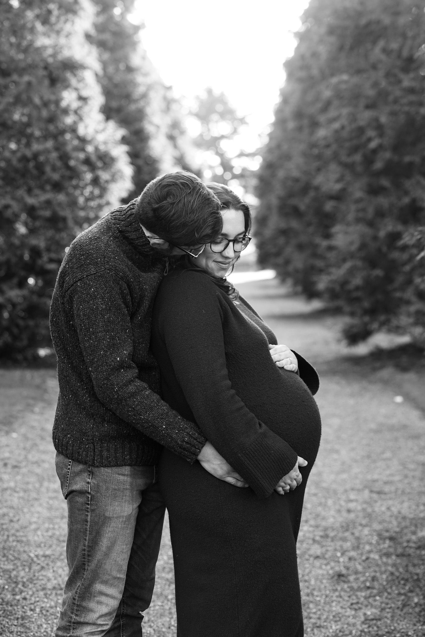 Natural light, outdoor family and maternity photos in Suffolk. Pregnant mother and partner.
