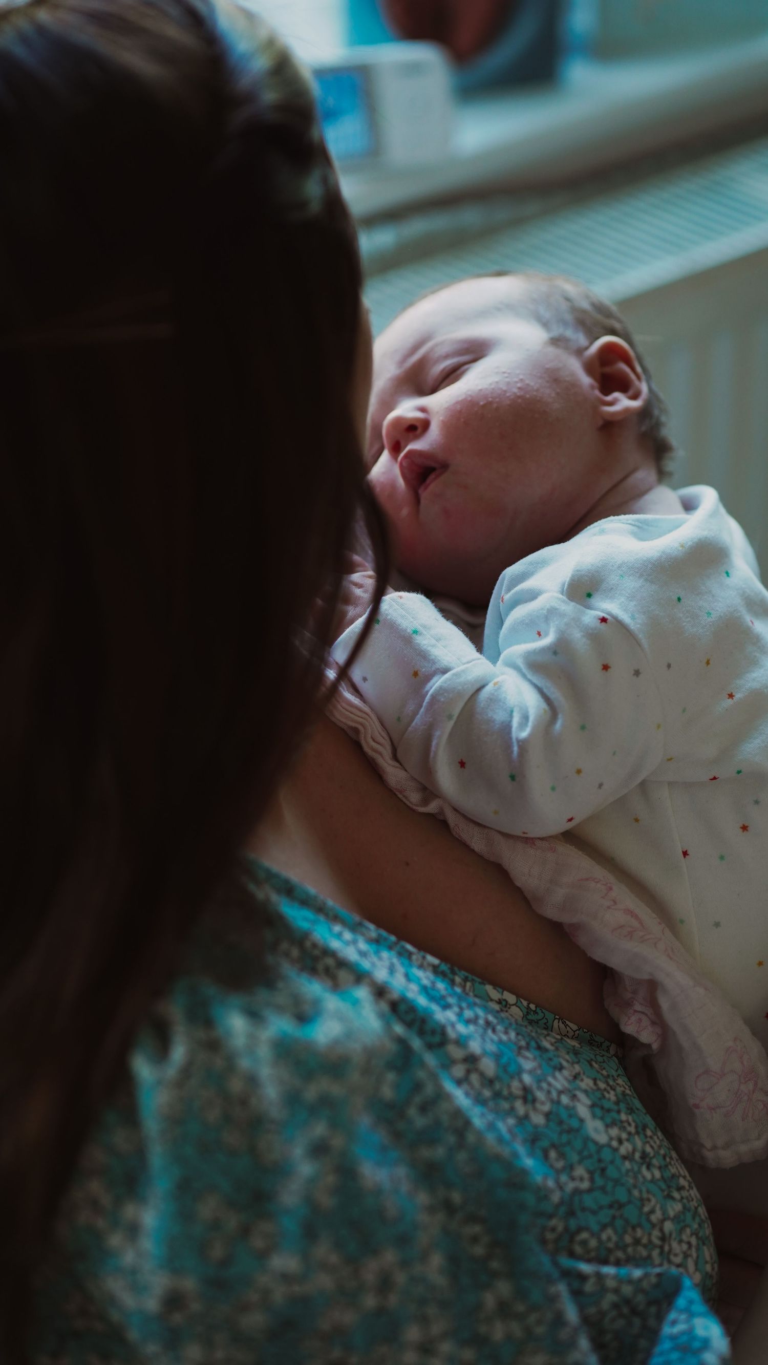 Newborn motherhood photography, natural light, in home, Suffolk.
