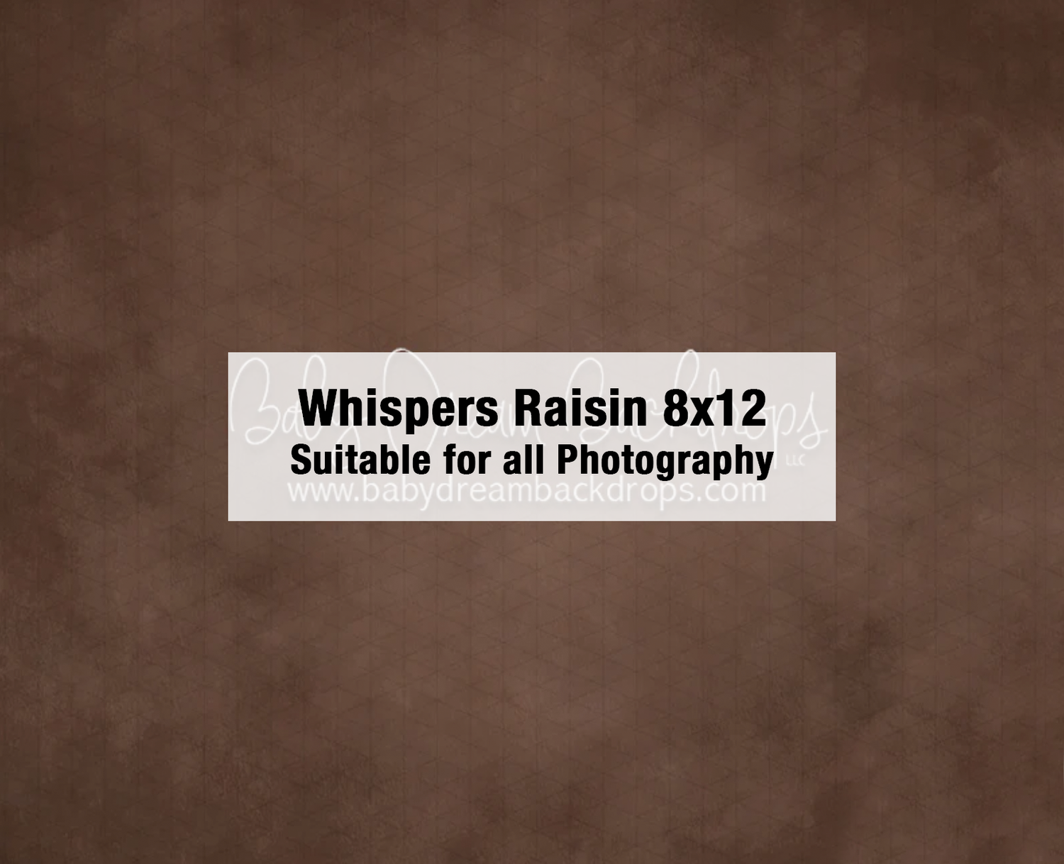 Brown mottled Whispers Raisin photography backdrop, 8x12, suitable for all photography styles.