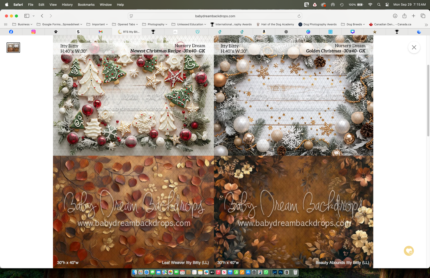 Festive Christmas backdrop collection featuring ornaments, pinecones, and holiday decorations on rustic wooden backgrounds.