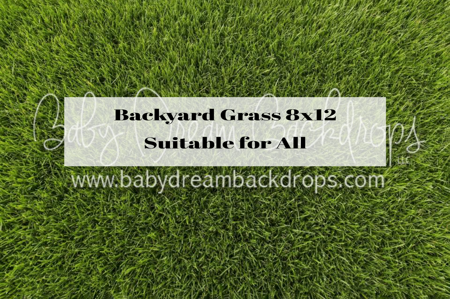Lush green backyard grass photography backdrop, 8x12, suitable for all occasions, by Baby Dream Backdrops.