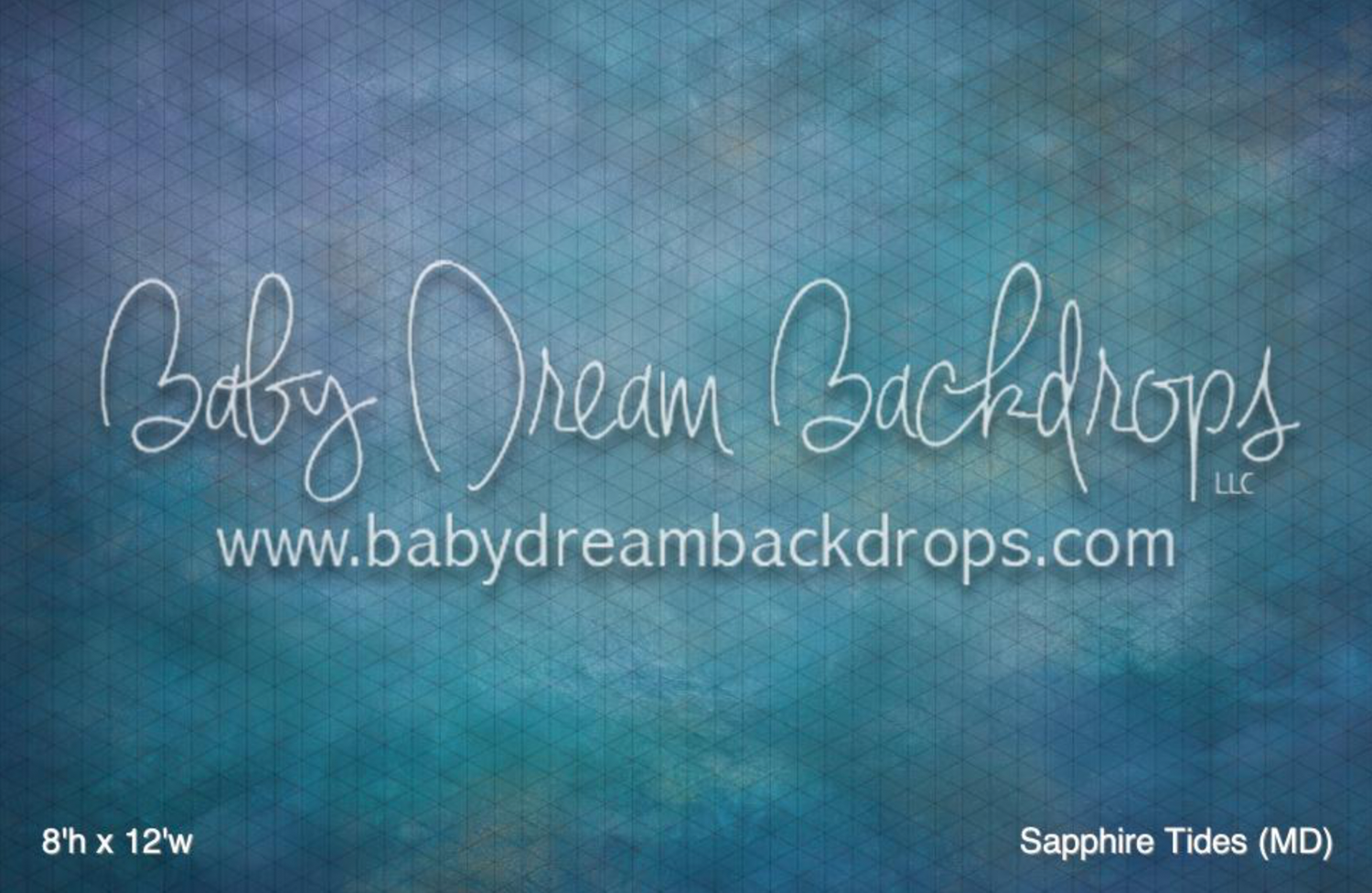Sapphire Tides MD 8x12 abstract blue teal textured photography backdrop by Baby Dream Backdrops.