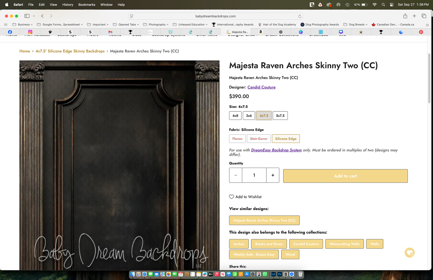 Majesta Raven Arches Skinny Two dark wood panel backdrop for photography by Baby Dream Backdrops.