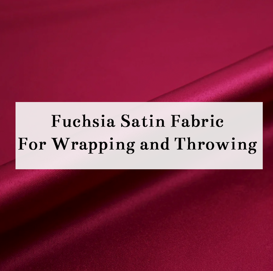 Fuchsia satin fabric for wrapping and throwing in maternity photoshoots.