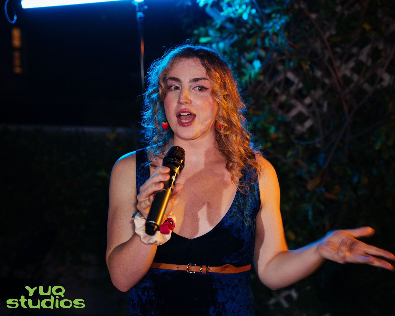 Photograph of Betti hosting an LGBT fundraiser for YUQ Studios. Photo by Los Angeles photo/film production company, YUQ Studios.