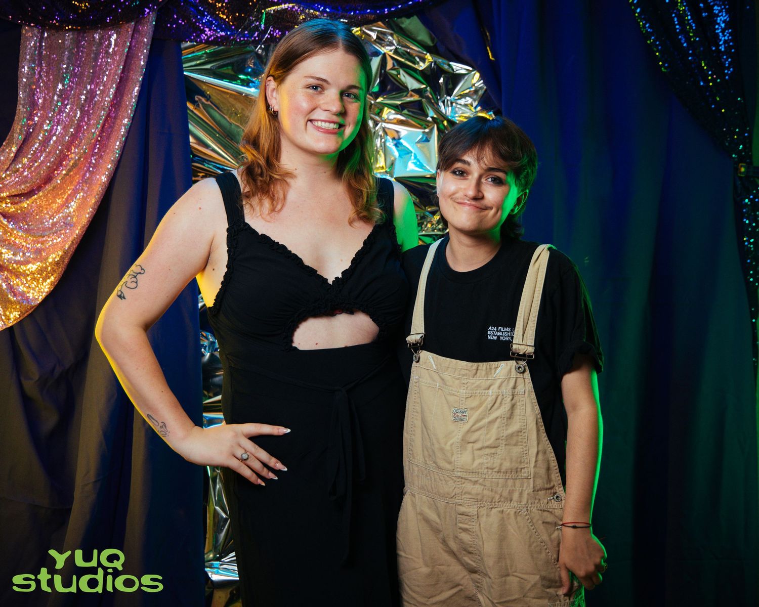 Photography of two LGBT+ attendees of a YUQ Studios event, an LGBT+ photography company in Los Angeles