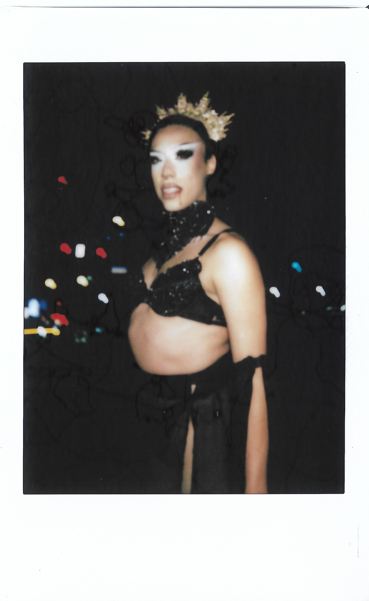 Photograph of West Hollywood drag artists, Bohenne Arreaux, celebrating Halloween. Photo by Calla Faeria.