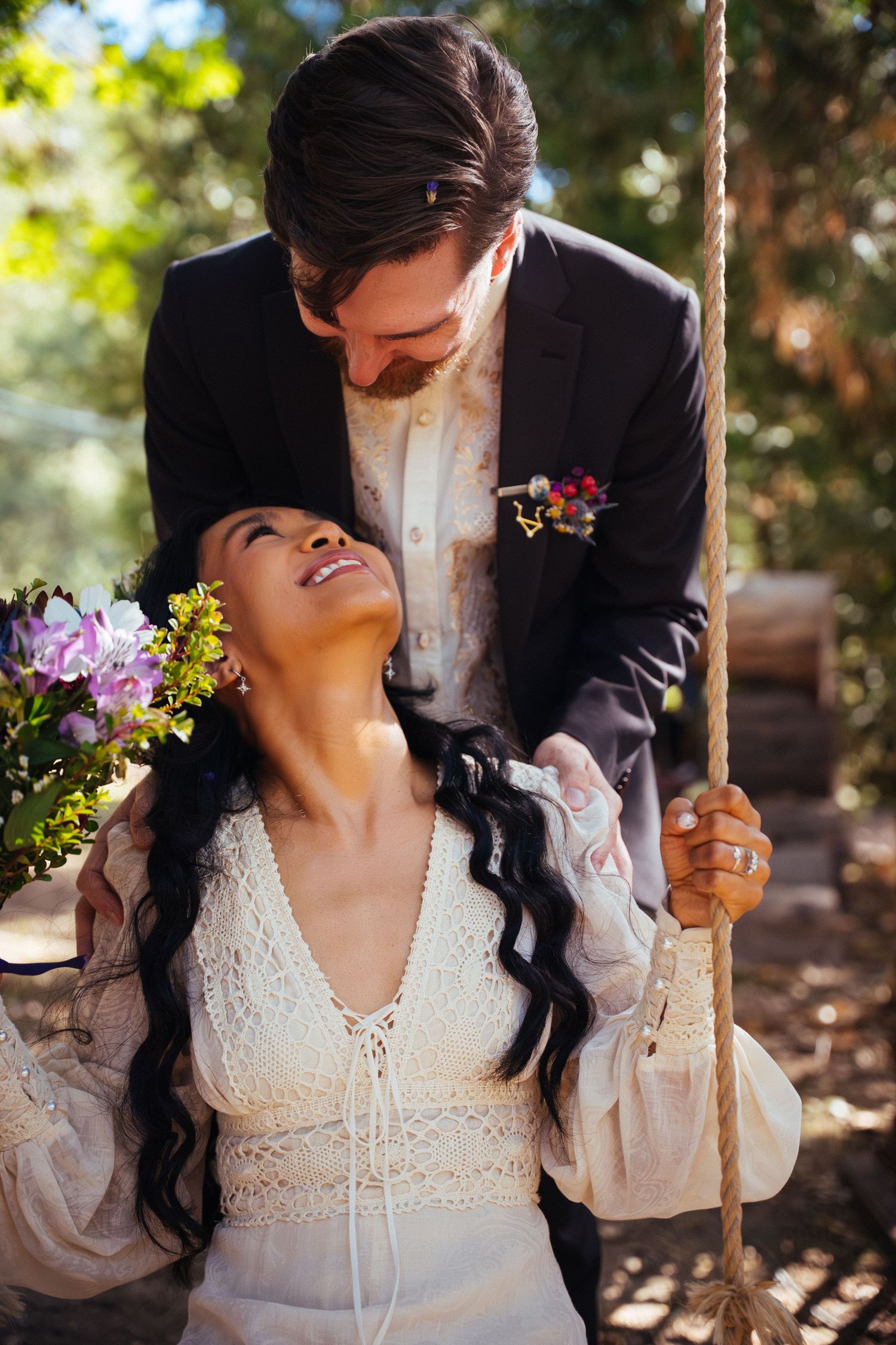 Couple's wedding photograph provided by Los Angeles-based wedding photographer YUQ Studios