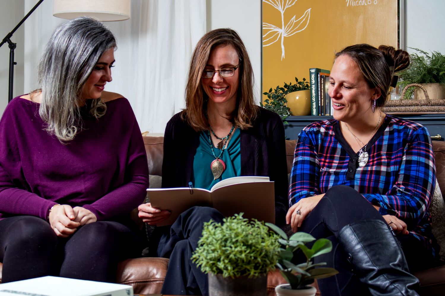 Business team collaborating during a brand strategy session